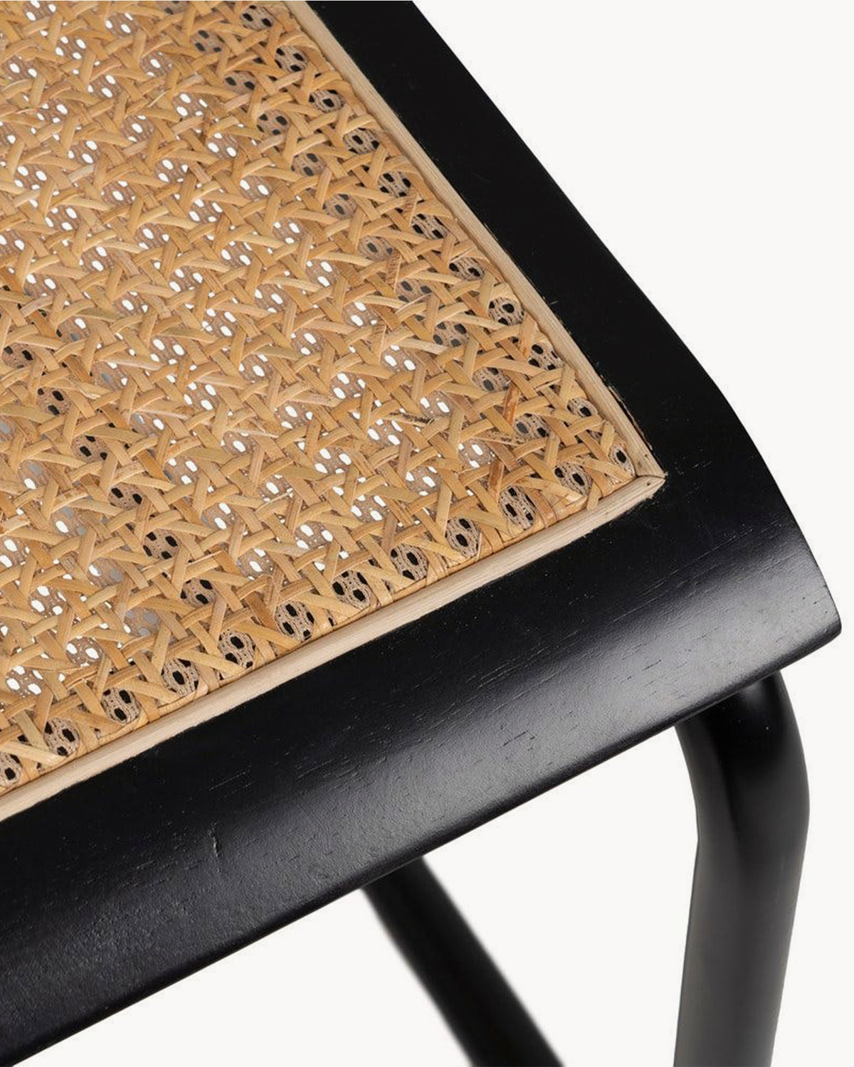 Set da 2 sedie da pranzo in legno e rattan Yuna