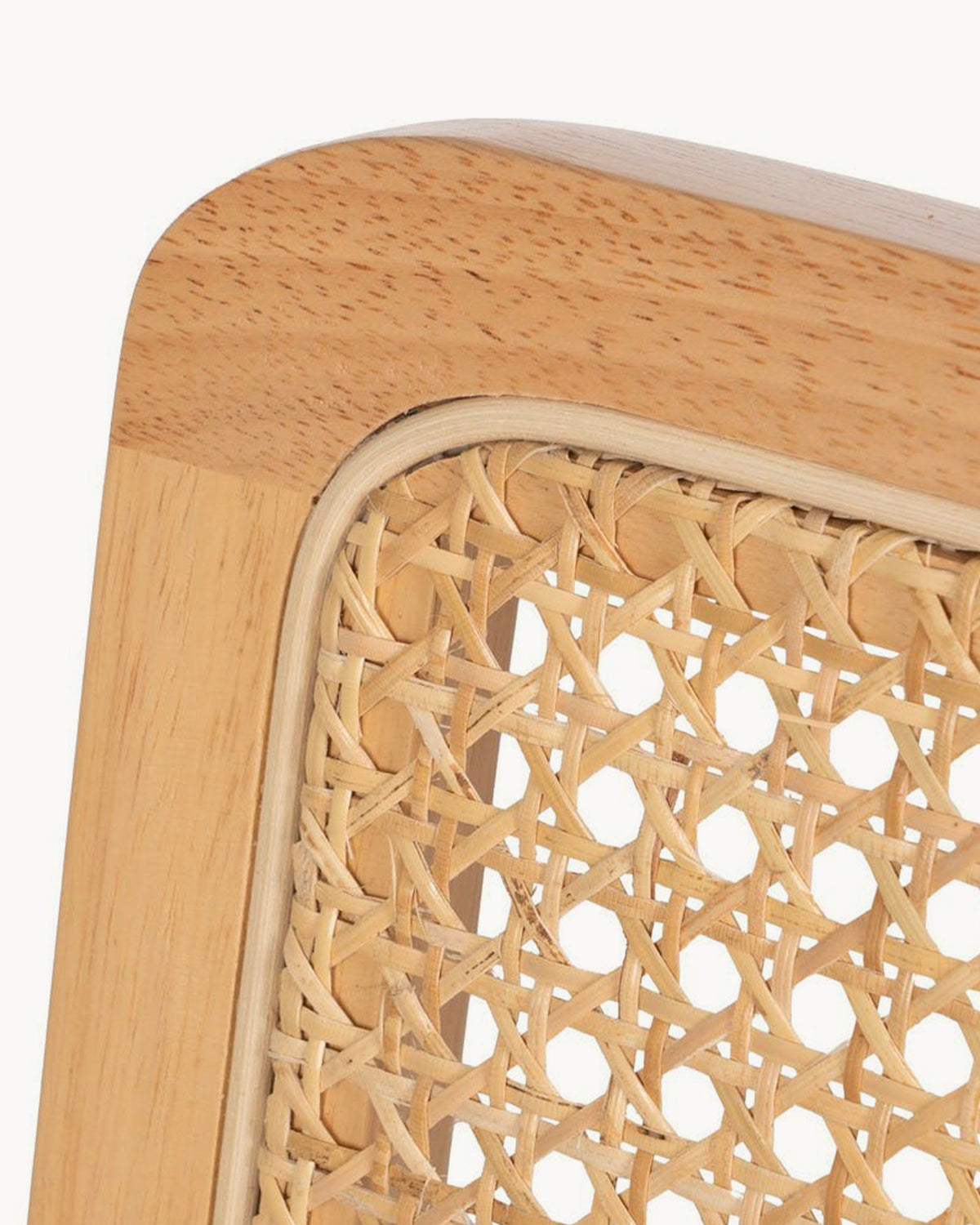 Set da 2 sedie da pranzo in legno e rattan Yuna