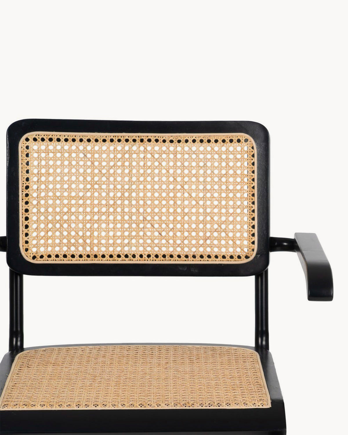 Set da 2 sedie da pranzo in legno e rattan Yuna