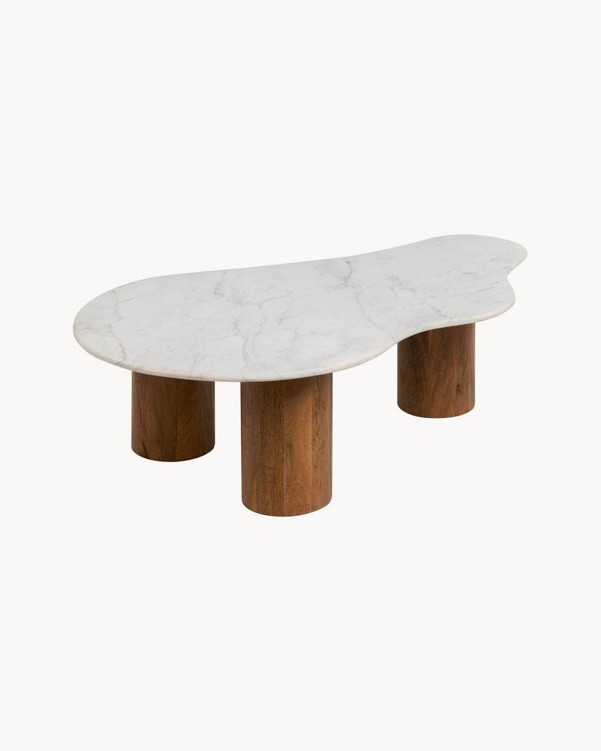Tavolino da salotto in legno di mango e marmo Orla