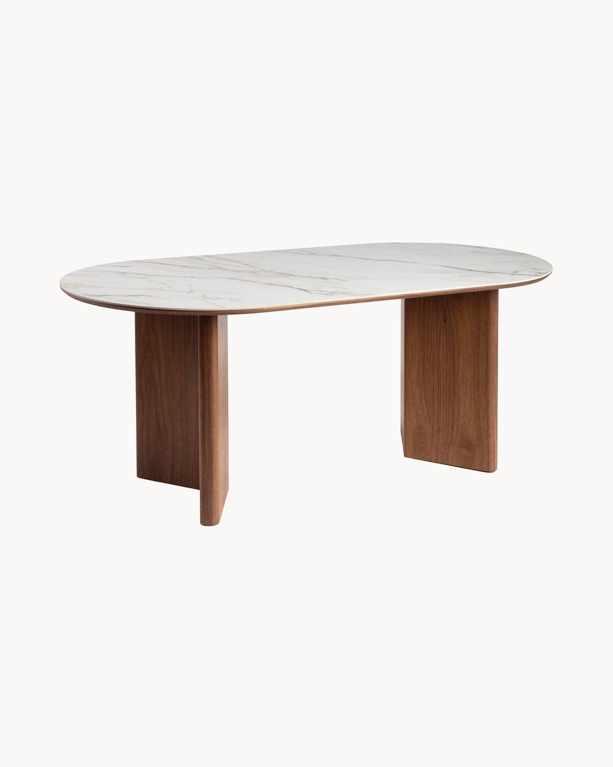 Tavolo da pranzo in ceramica effetto marmo Cora