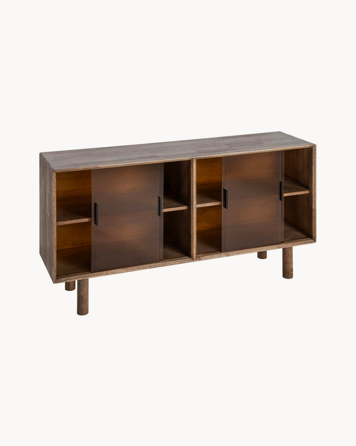 Credenza in legno e vetro Amy