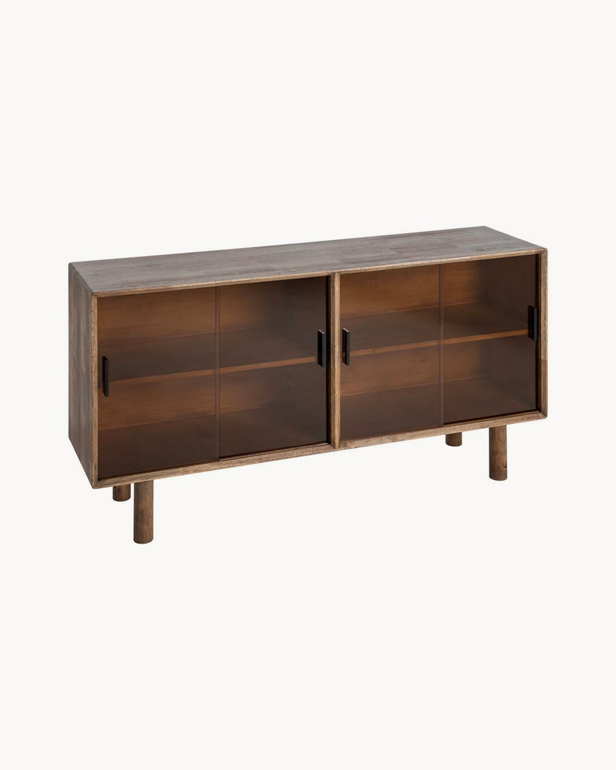 Credenza in legno e vetro Amy