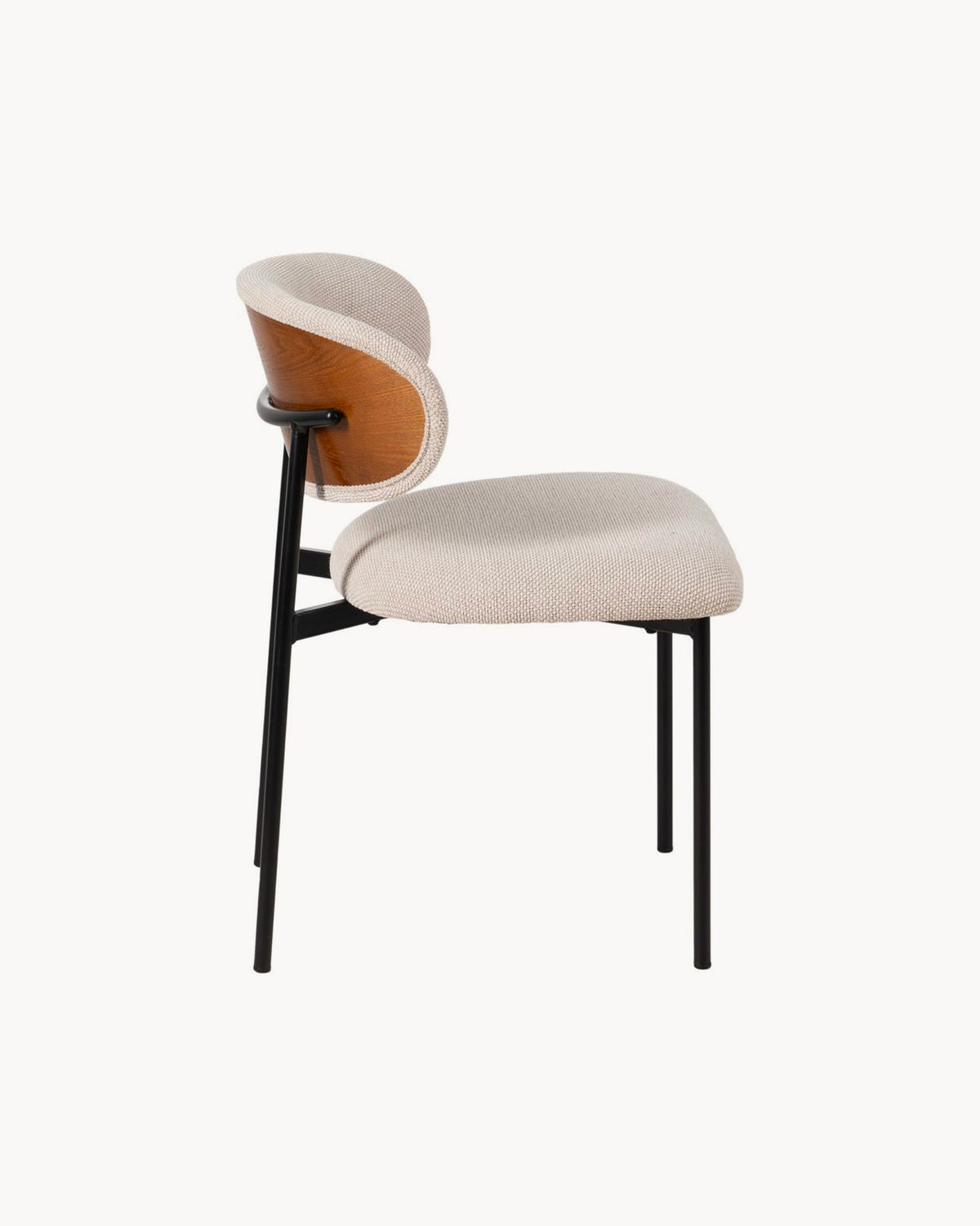 Set da 4 sedie da pranzo imbottite in tessuto Maelis