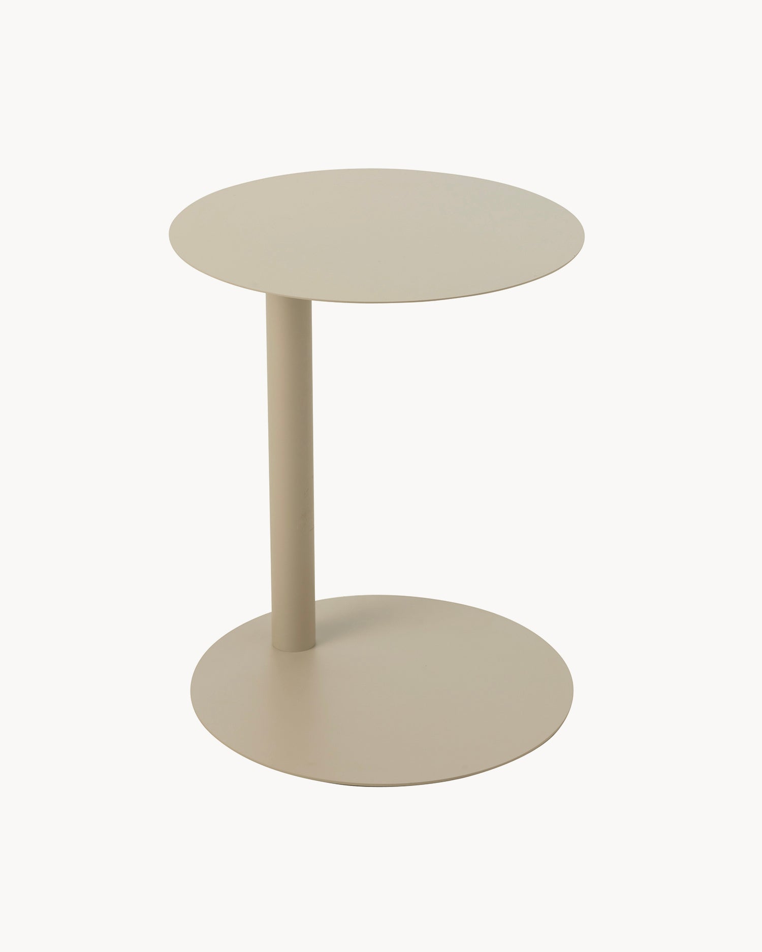Tavolino in metallo Round, beige