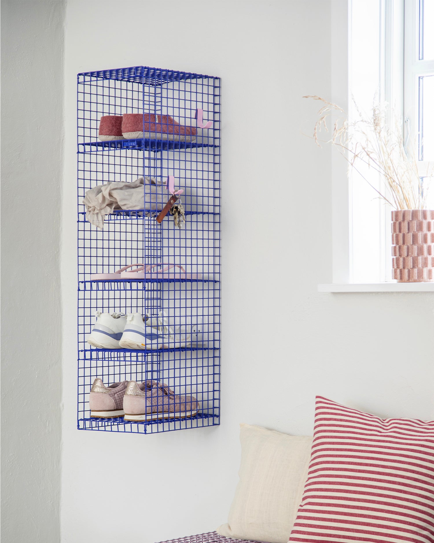 Scaffale da parete in metallo Grid