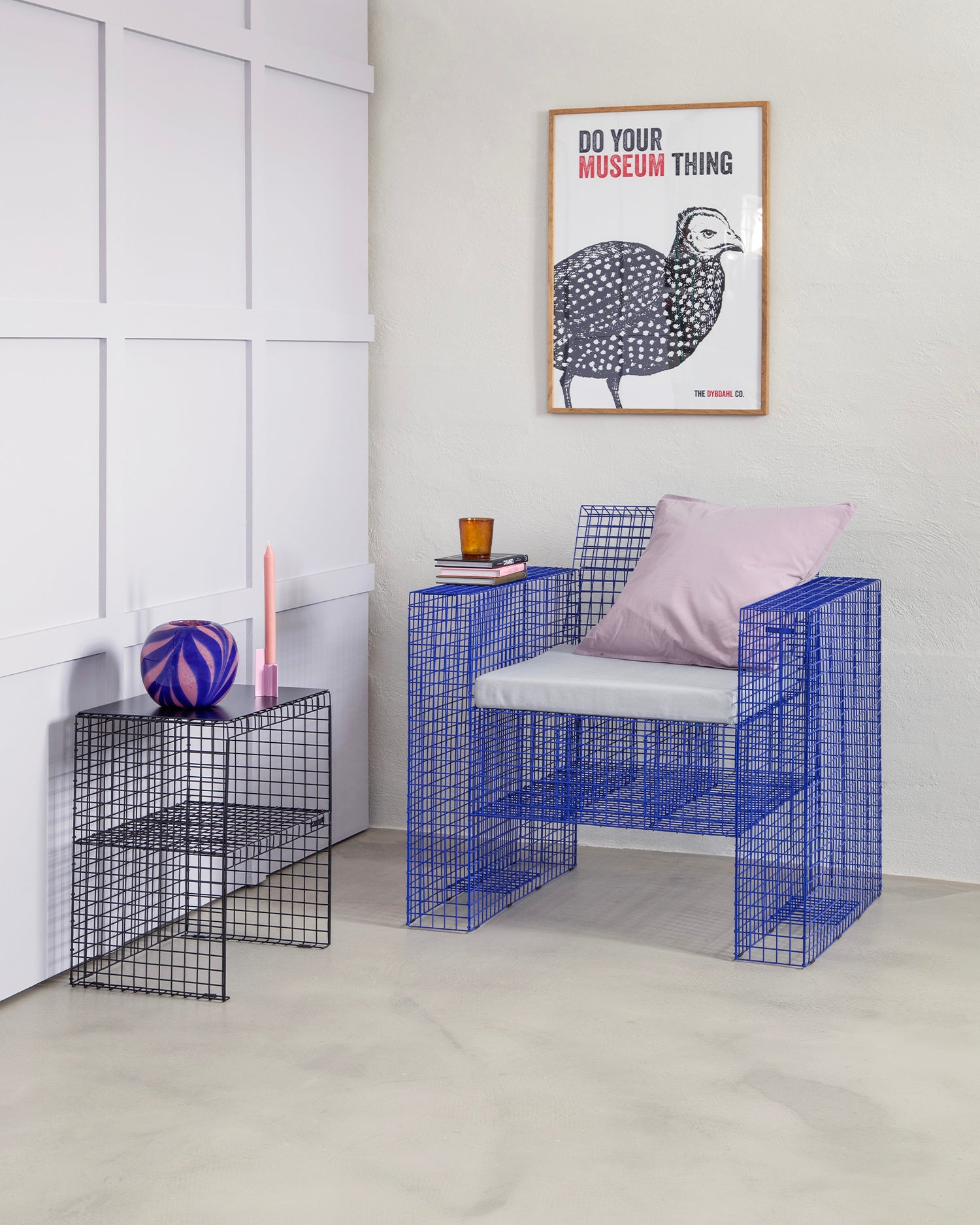 Tavolino in metallo Grid