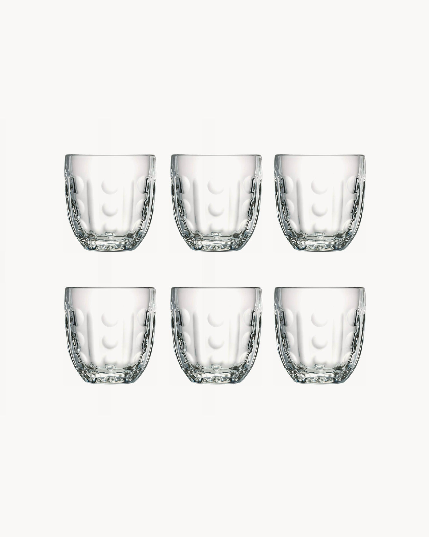 Set 6 bicchieri in vetro Troquet, Géométriques