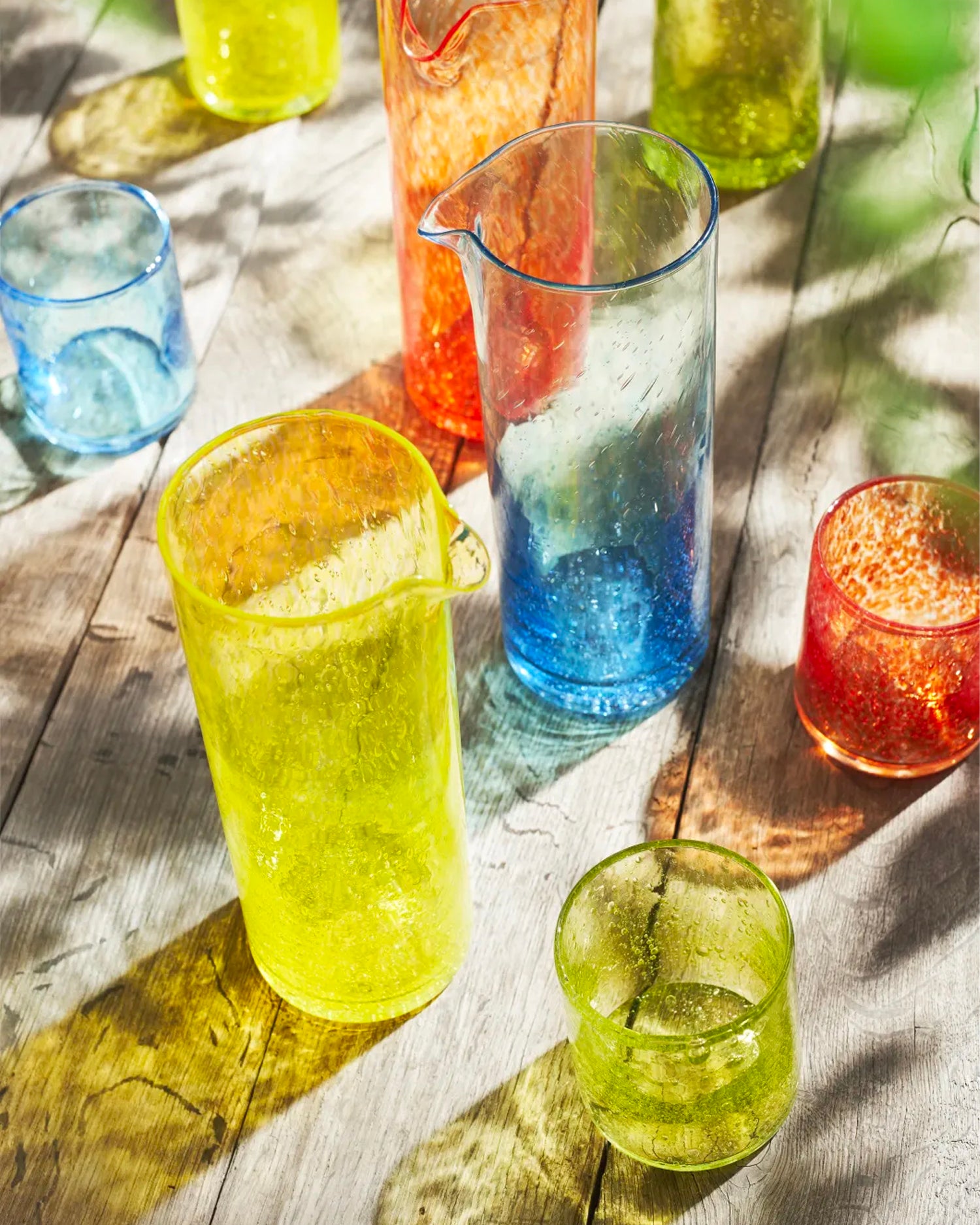 Caraffa in vetro con bolle Craft