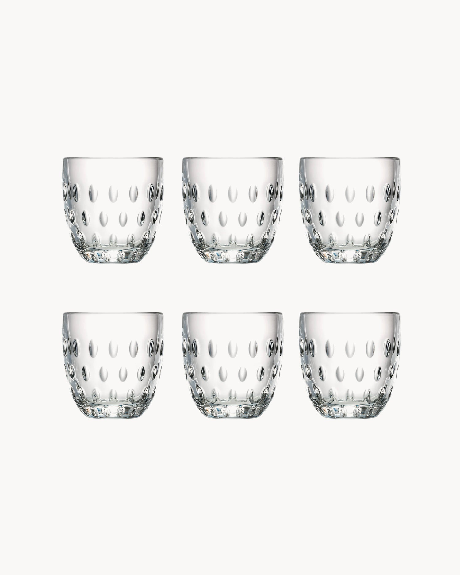 Set 6 bicchieri in vetro Troquet, Amandes