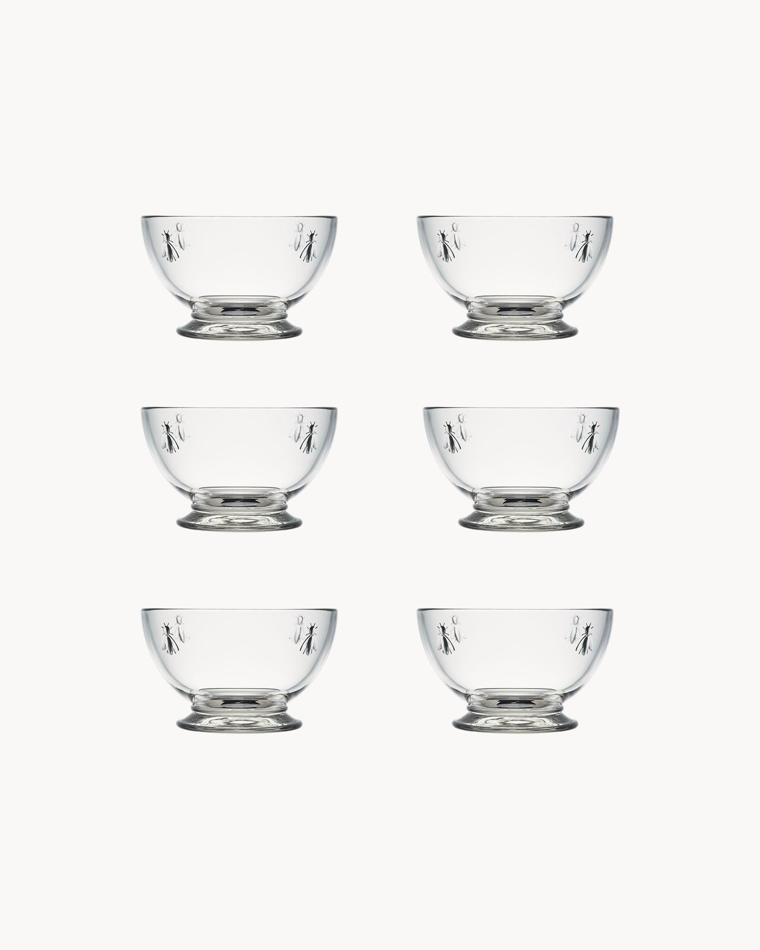Set 6 bowl in vetro Abeille