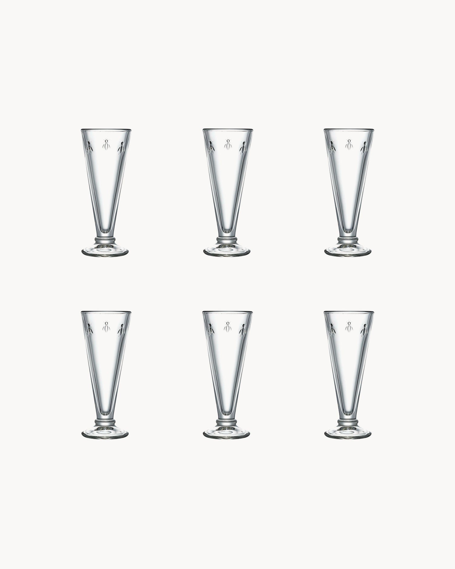 Set 6 flute da champagne Abeille