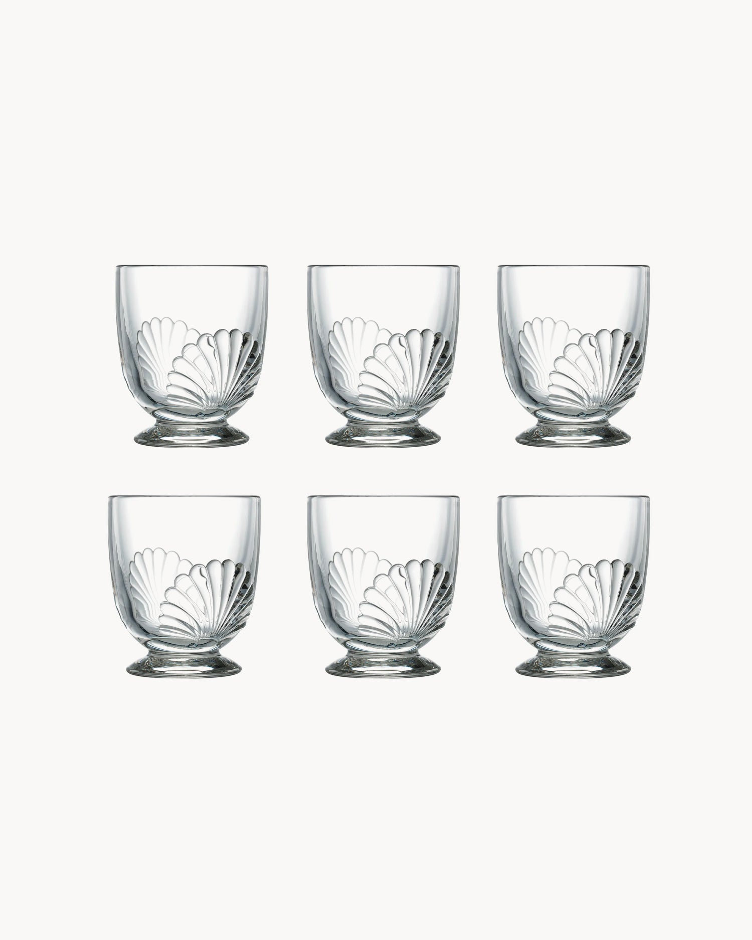 Set 6 bicchieri acqua con decoro Belle-Île