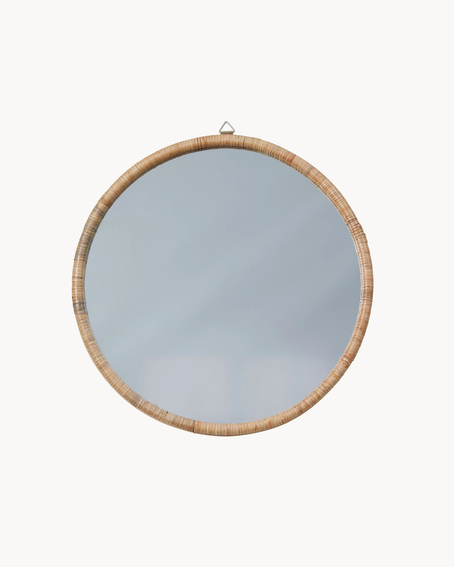 Specchio rotondo con cornice in rattan Riselle