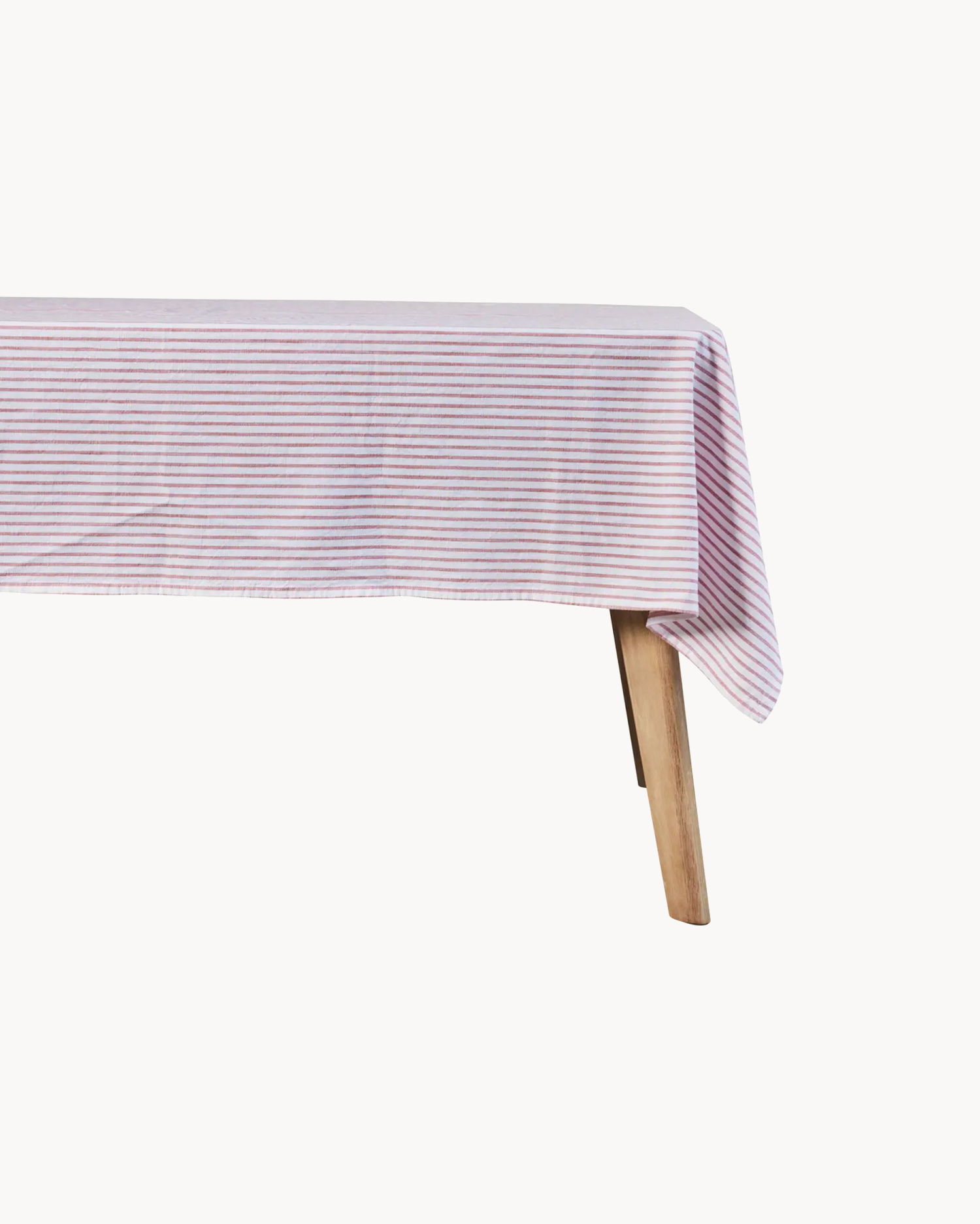 Tovaglia in cotone a righe Olivia, rossa