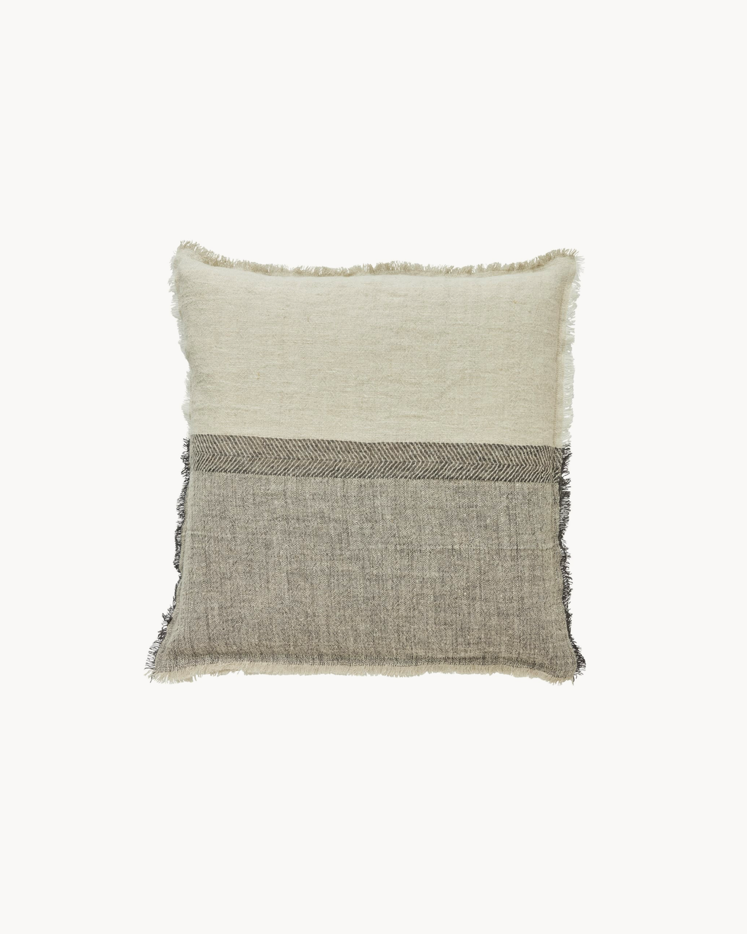 Cuscino in lino Ana, grigio