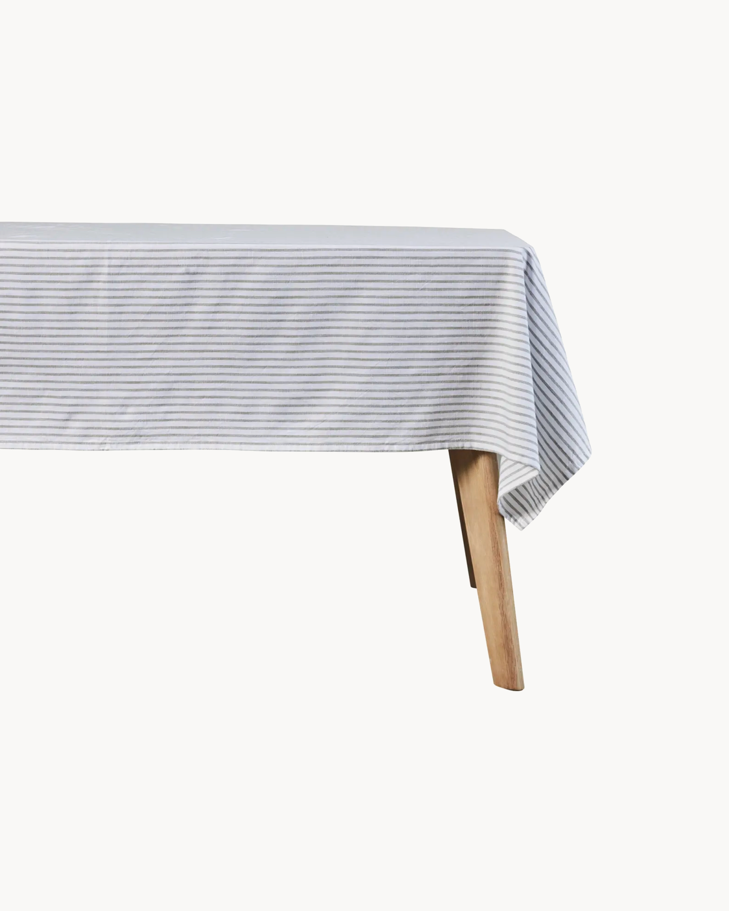 Tovaglia in cotone a righe Olivia, sabbia
