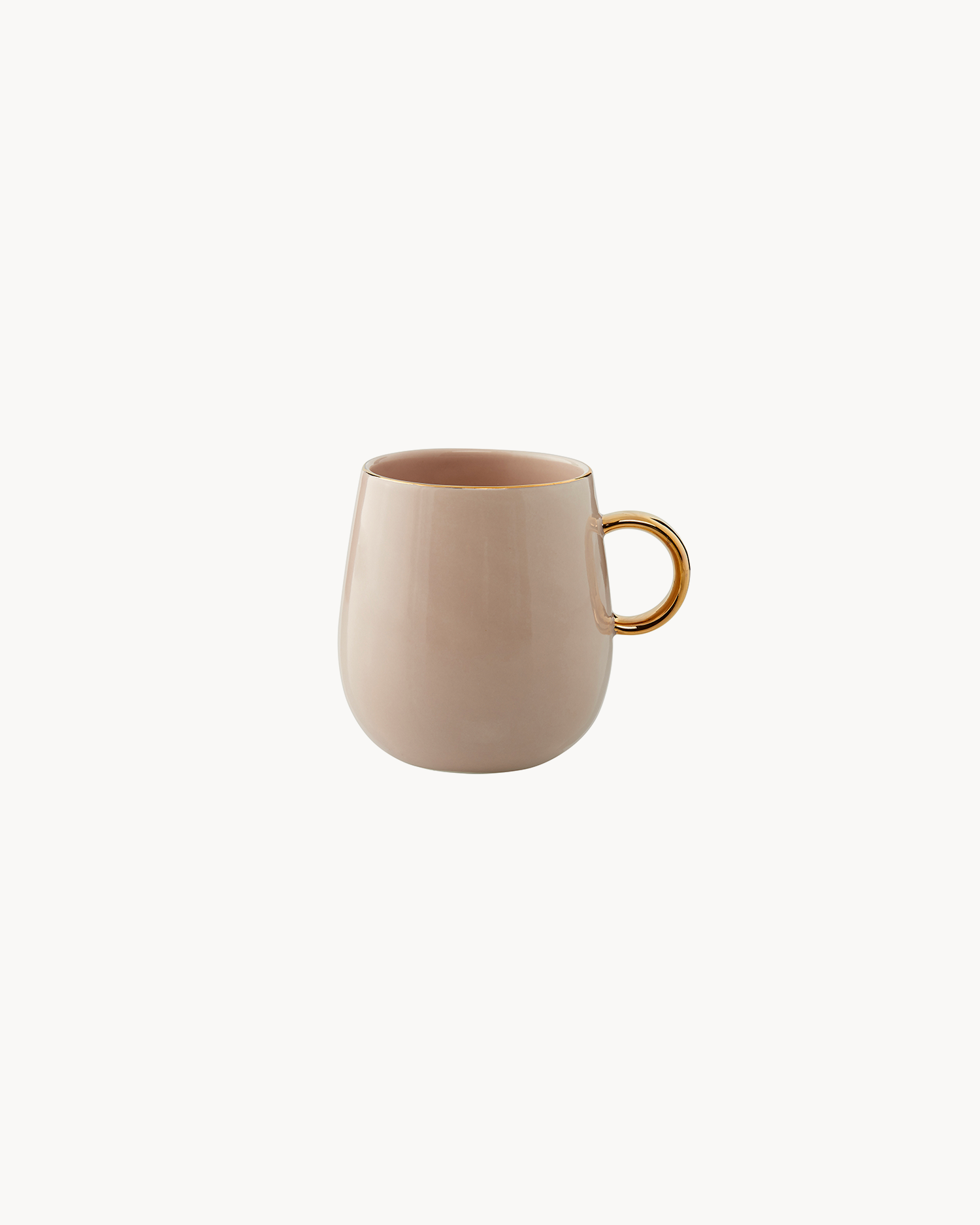 Mug con dettagli oro Clara, rosa