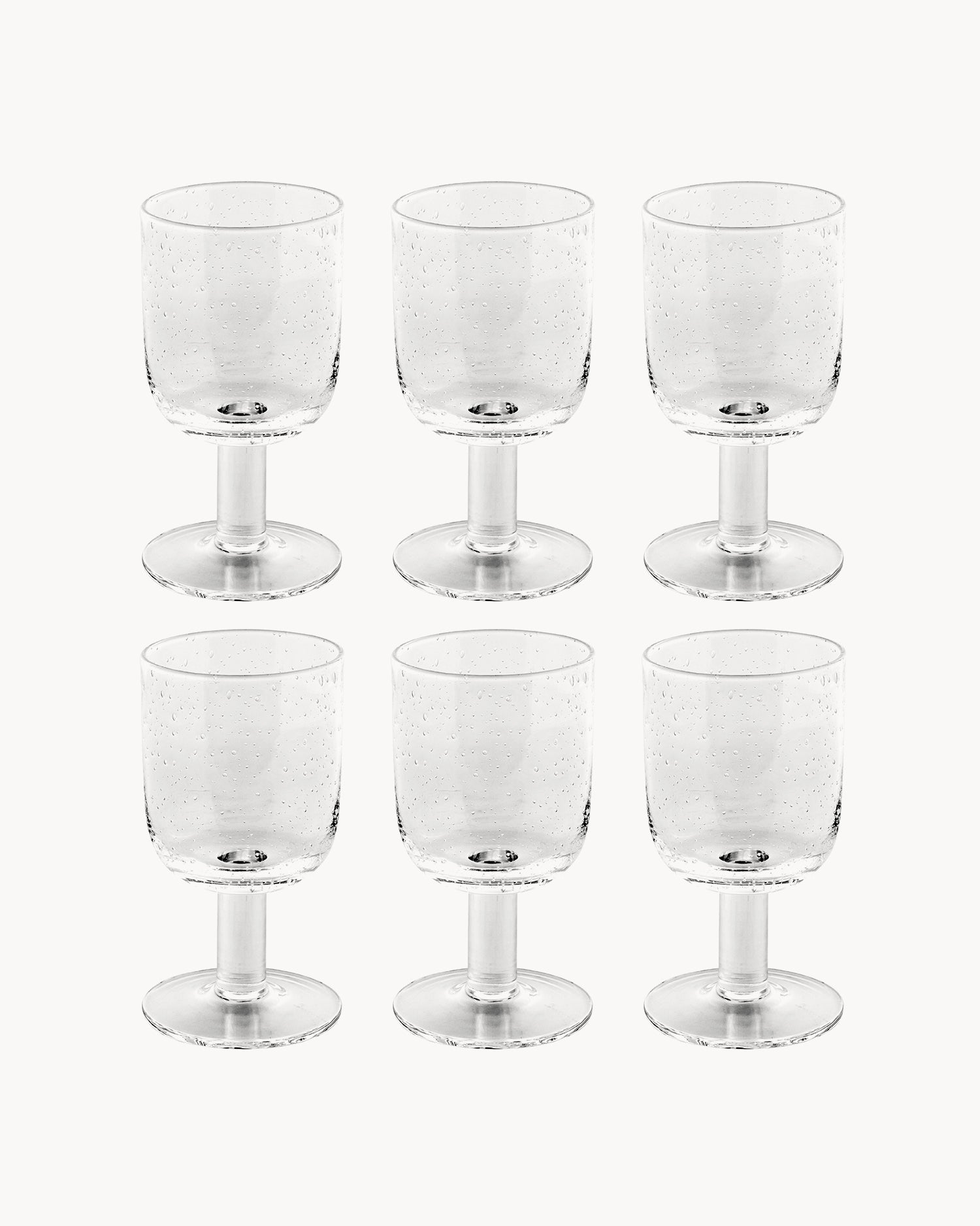 Set 6 calici in vetro soffiati a bocca Daphne