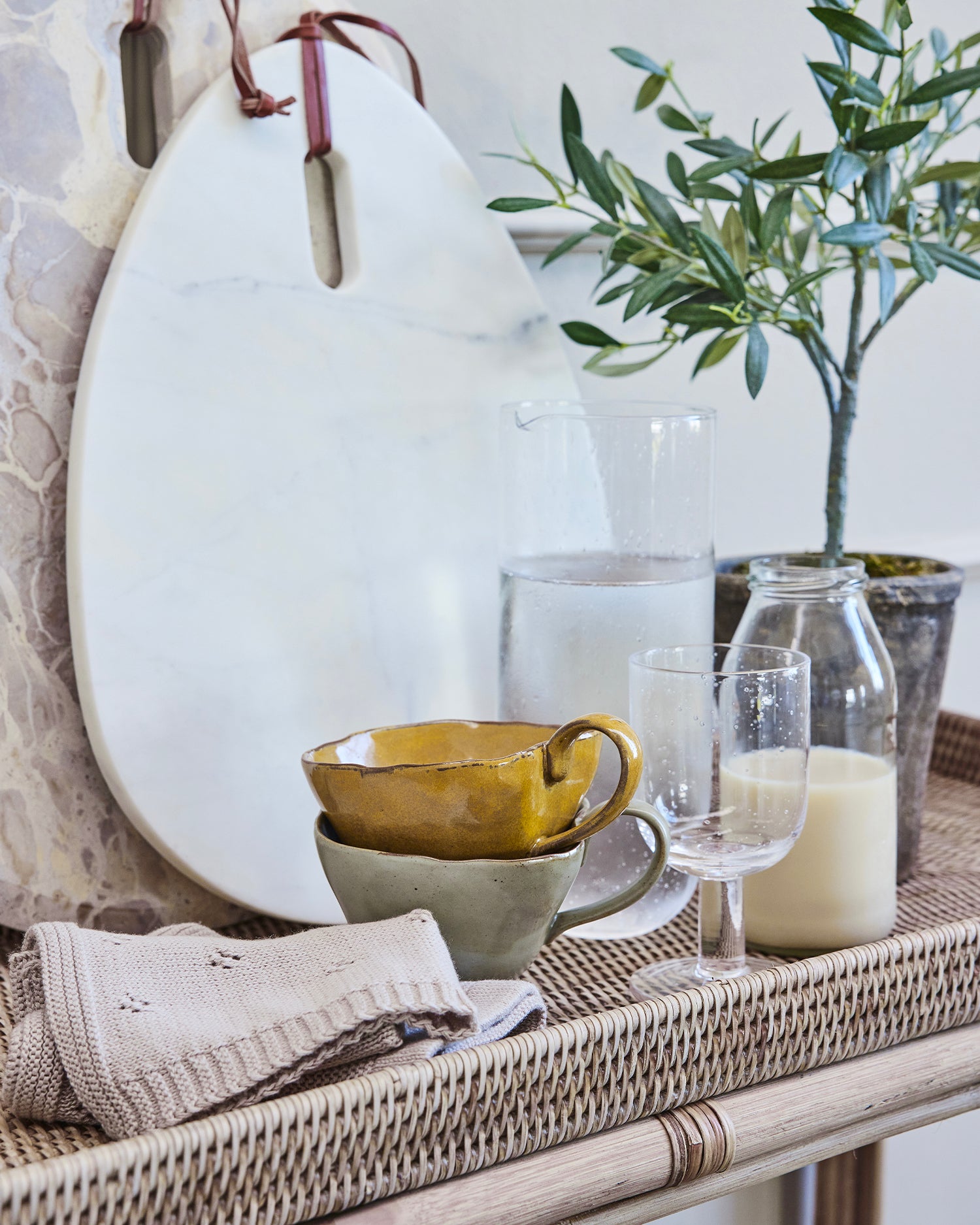 Mug in ceramica realizzata a mano Milla, senape