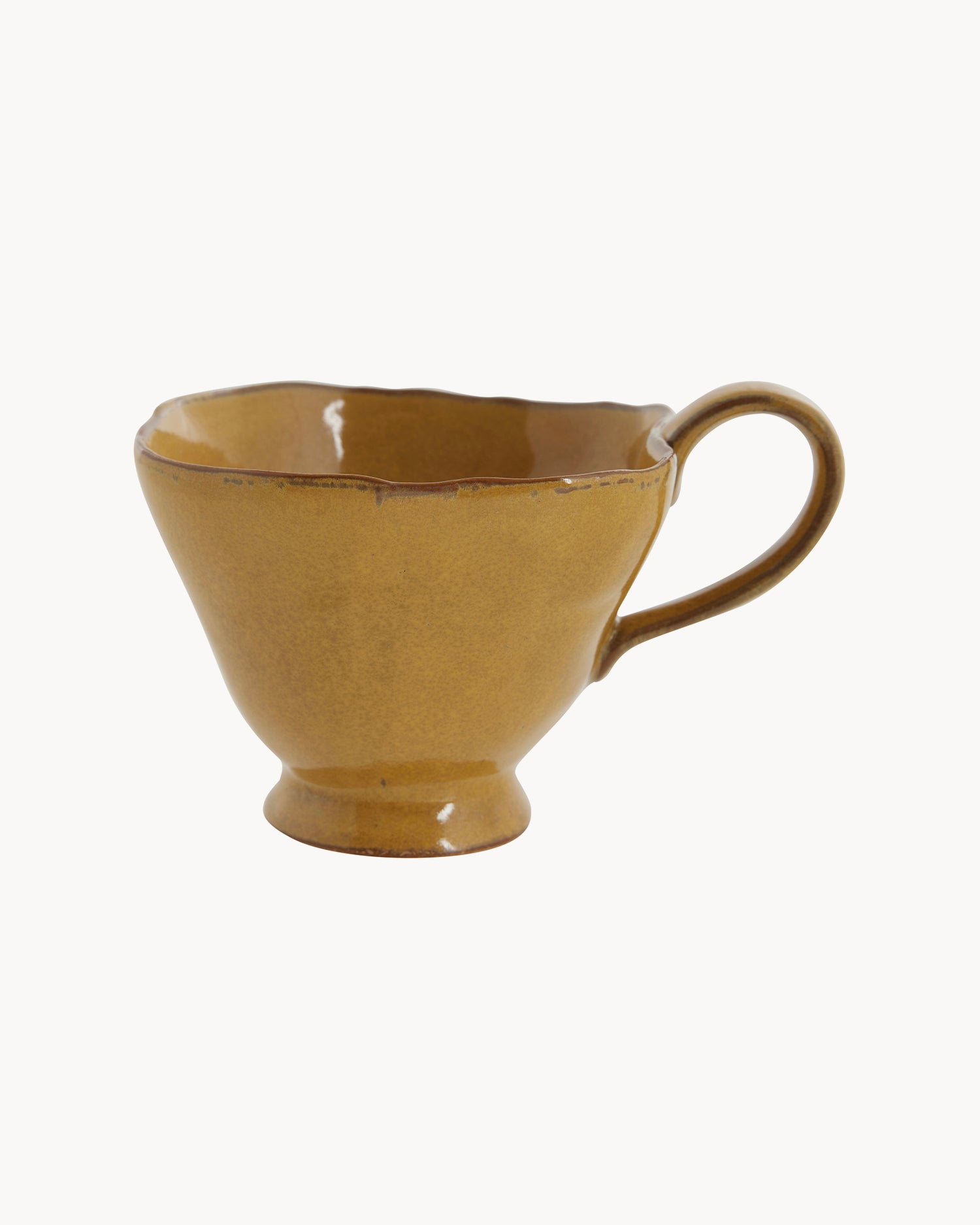 Mug in ceramica realizzata a mano Milla, senape