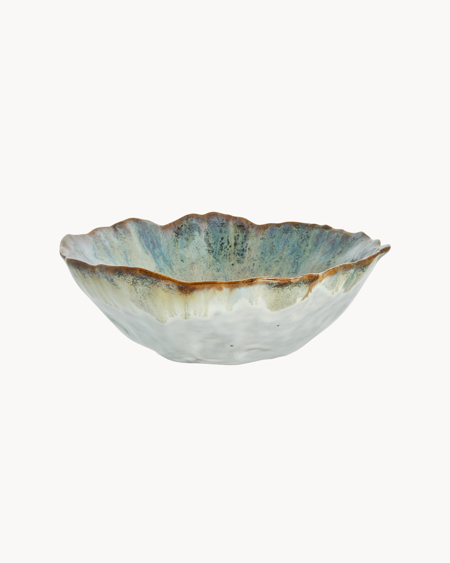 Piatto fondo in ceramica realizzato a mano Milla, verde