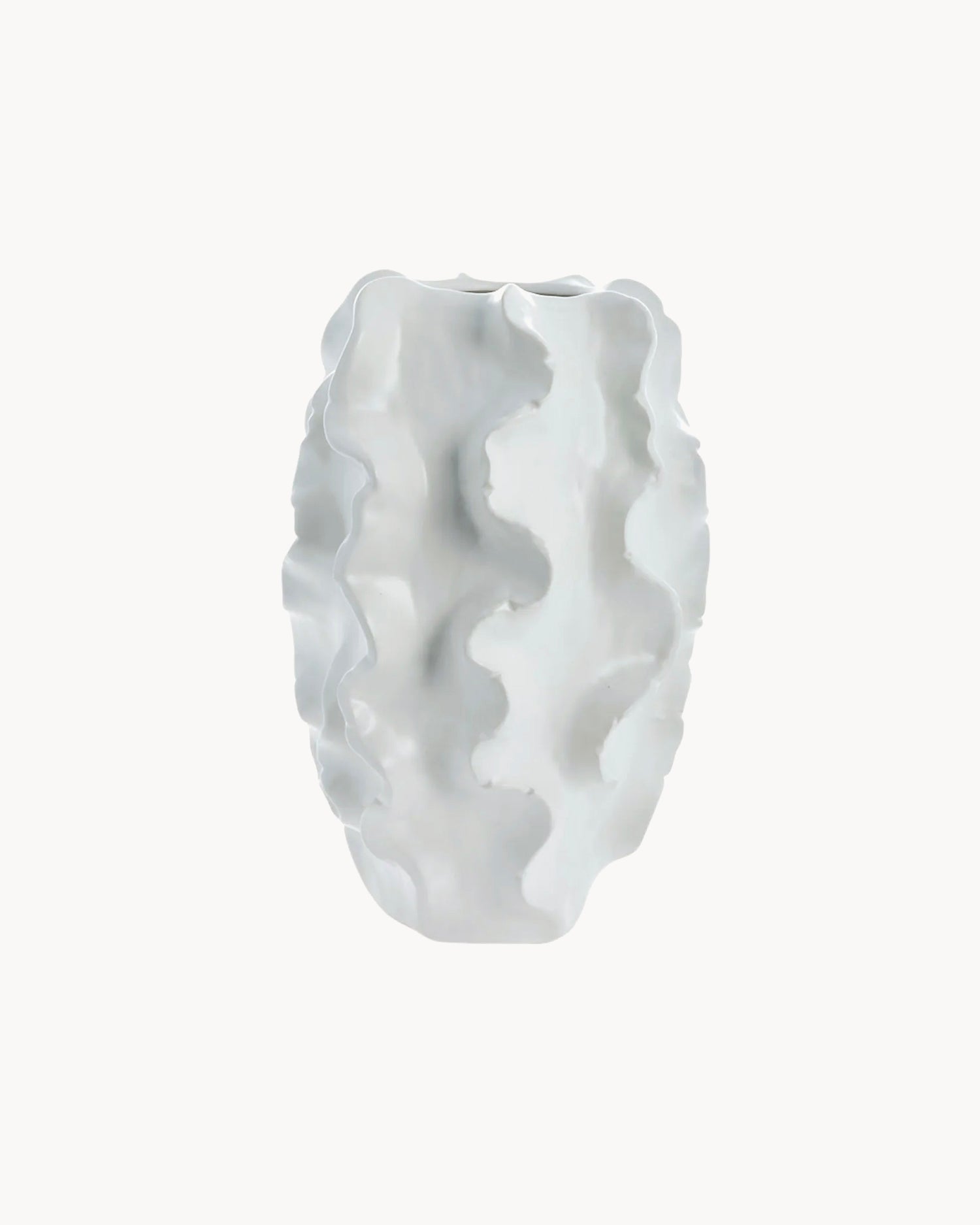 Vaso in ceramica Sannia, bianco