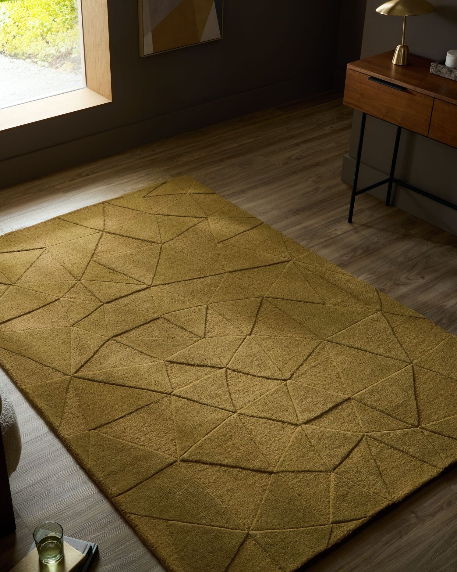 Tappeto geometrico in lana Shard