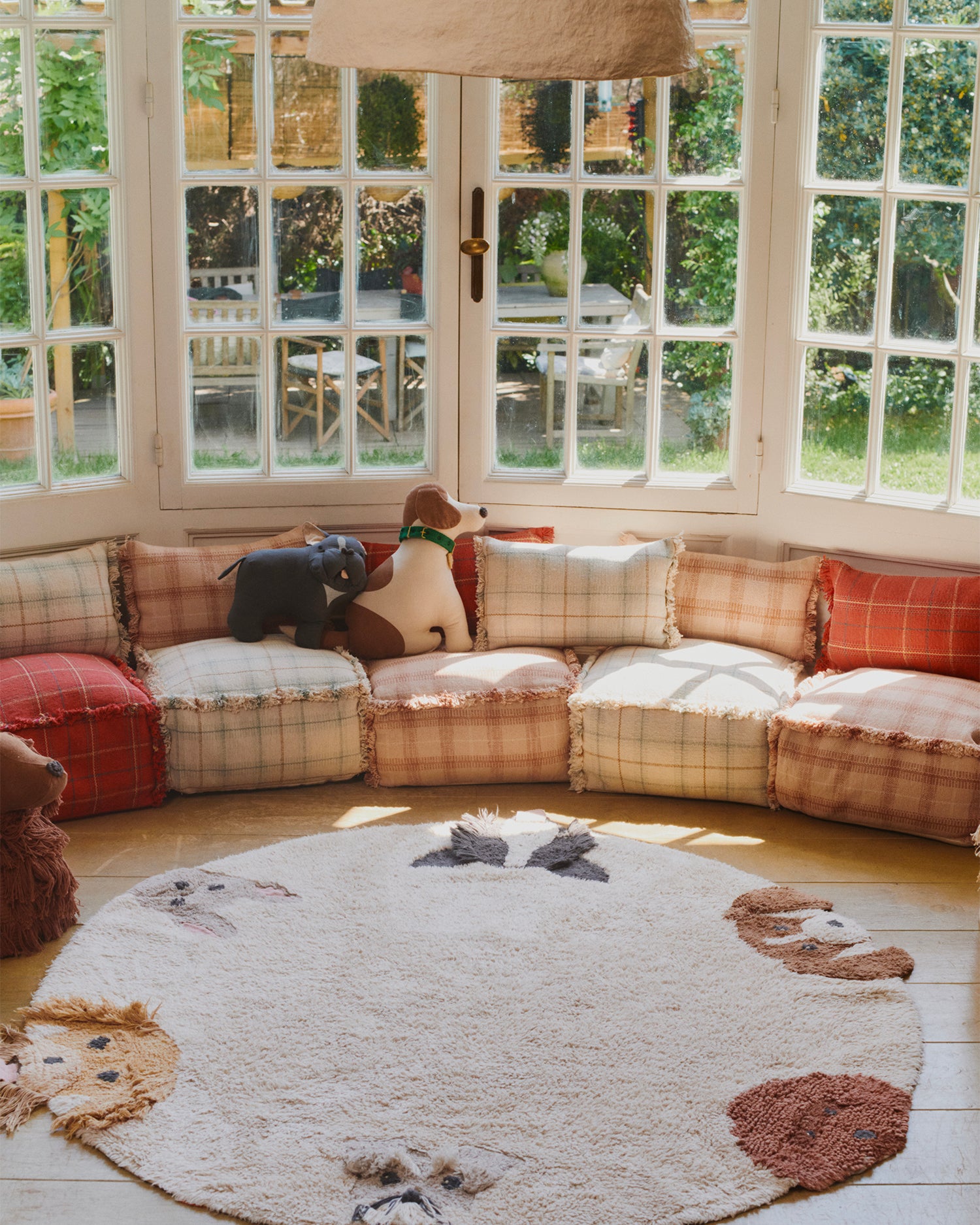 Pouf in cotone realizzato a mano Handloom