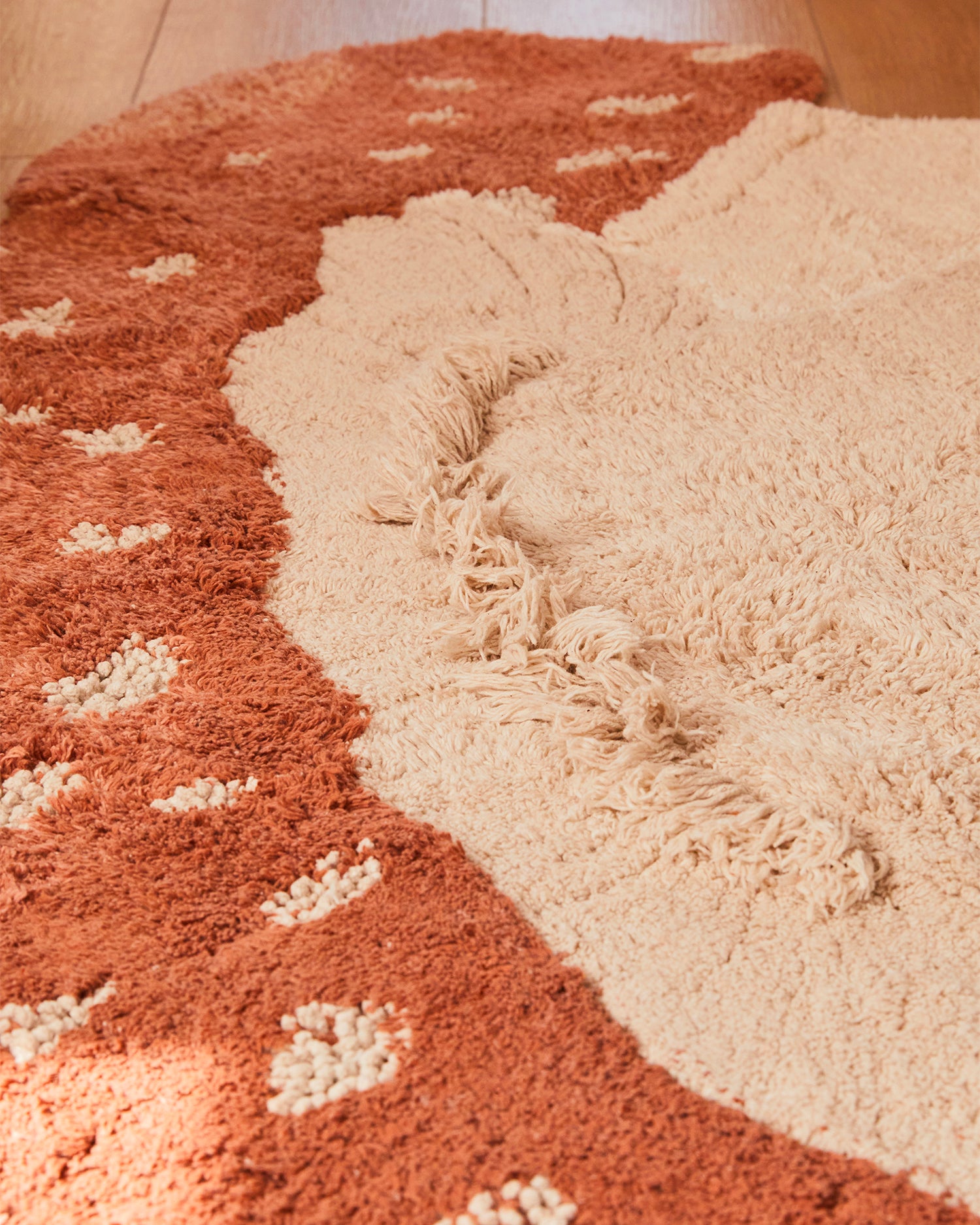 Tappeto lavabile in cotone realizzato a mano Boletus