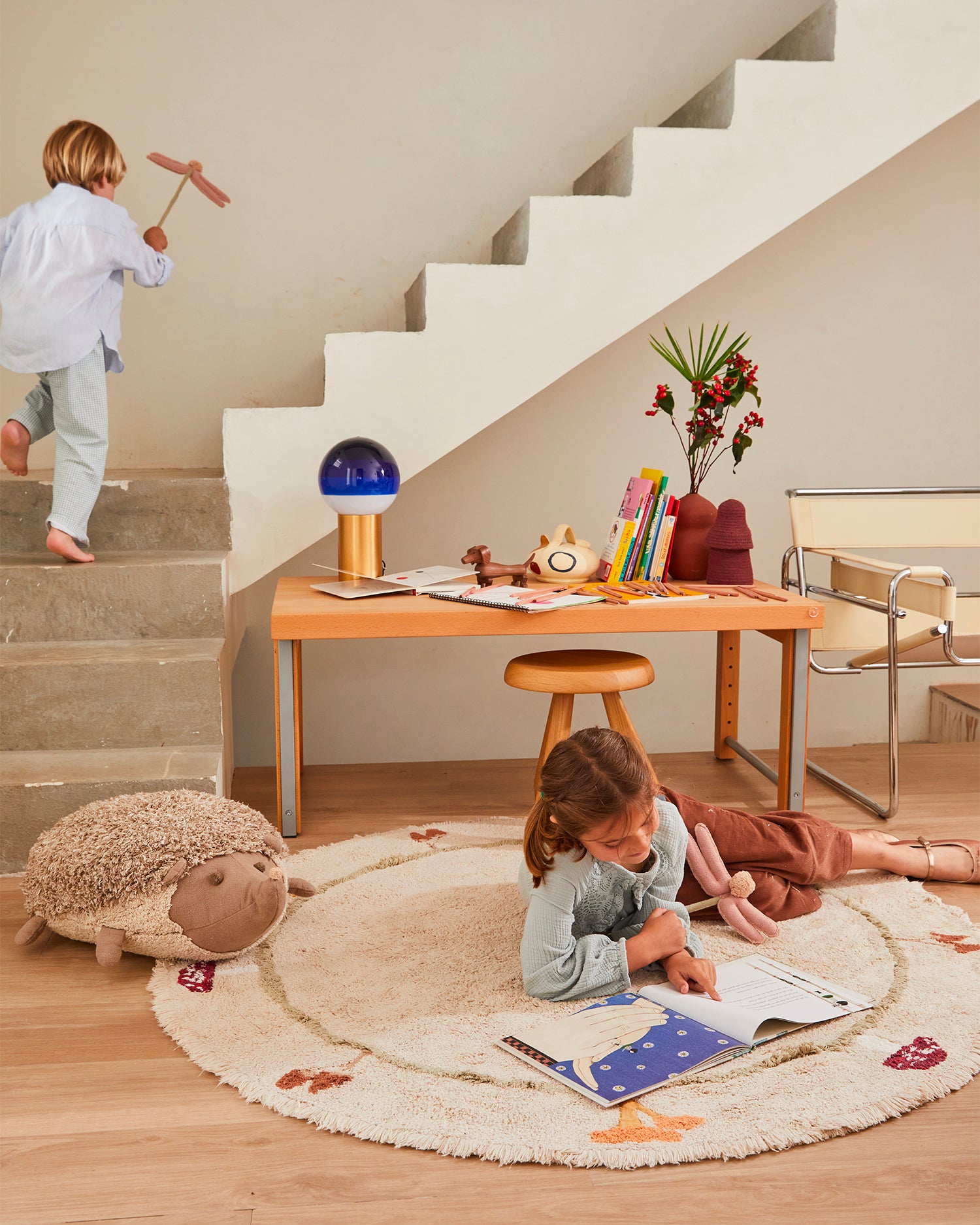 Tappeto lavabile in cotone realizzato a mano Chanterelle