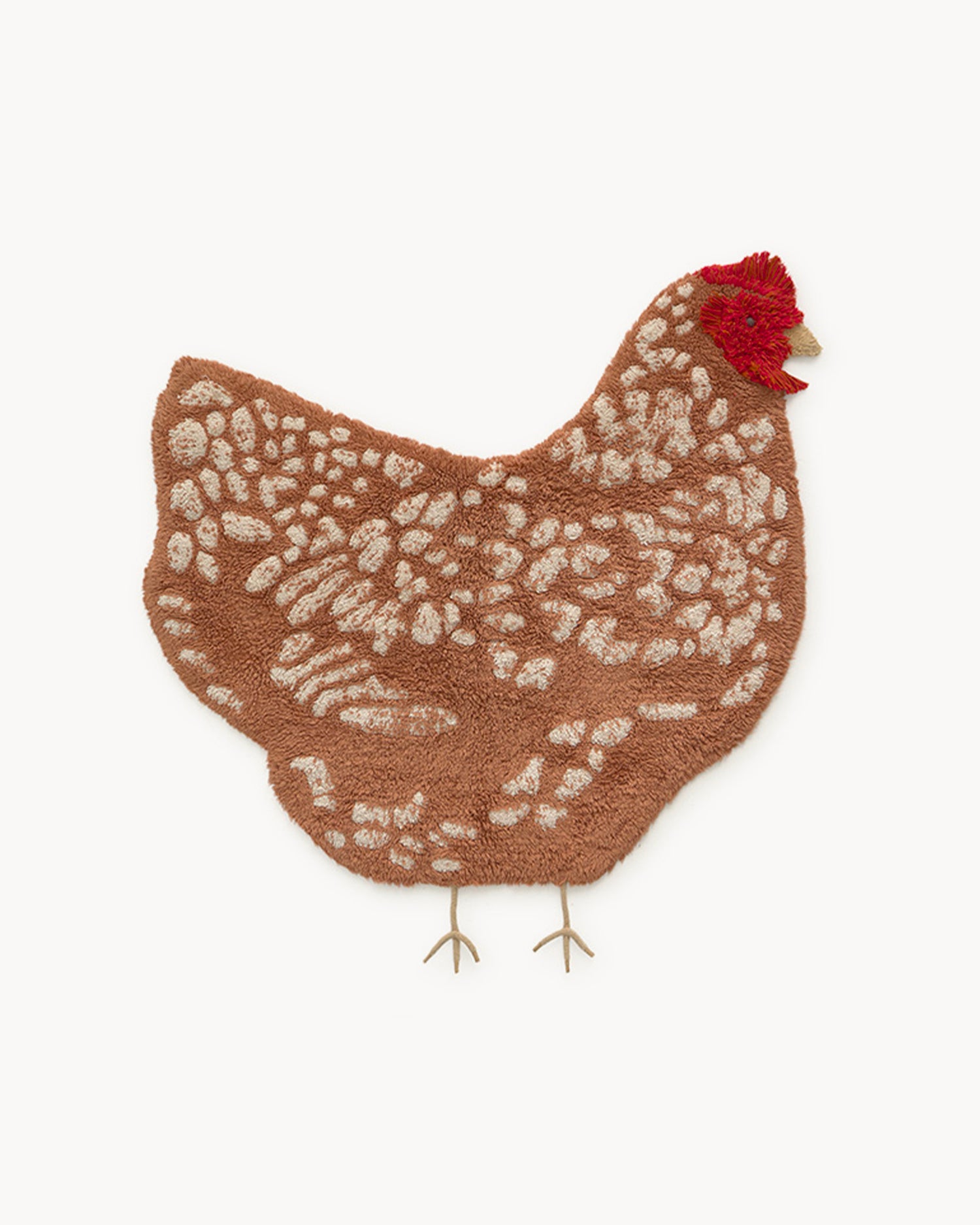 Tappeto lavabile in cotone realizzato a mano Chicken