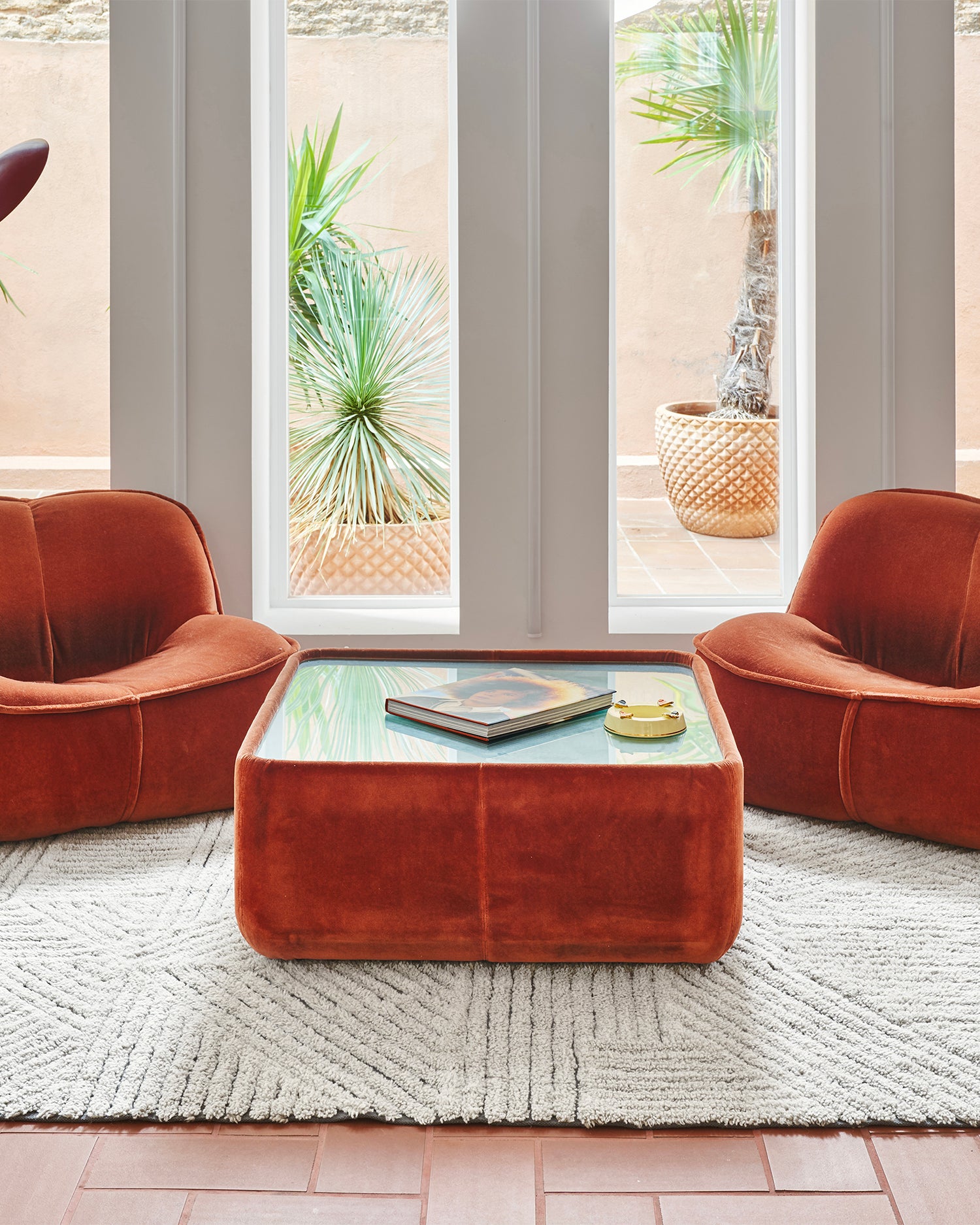 Tappeto lavabile in lana realizzato a mano Almond