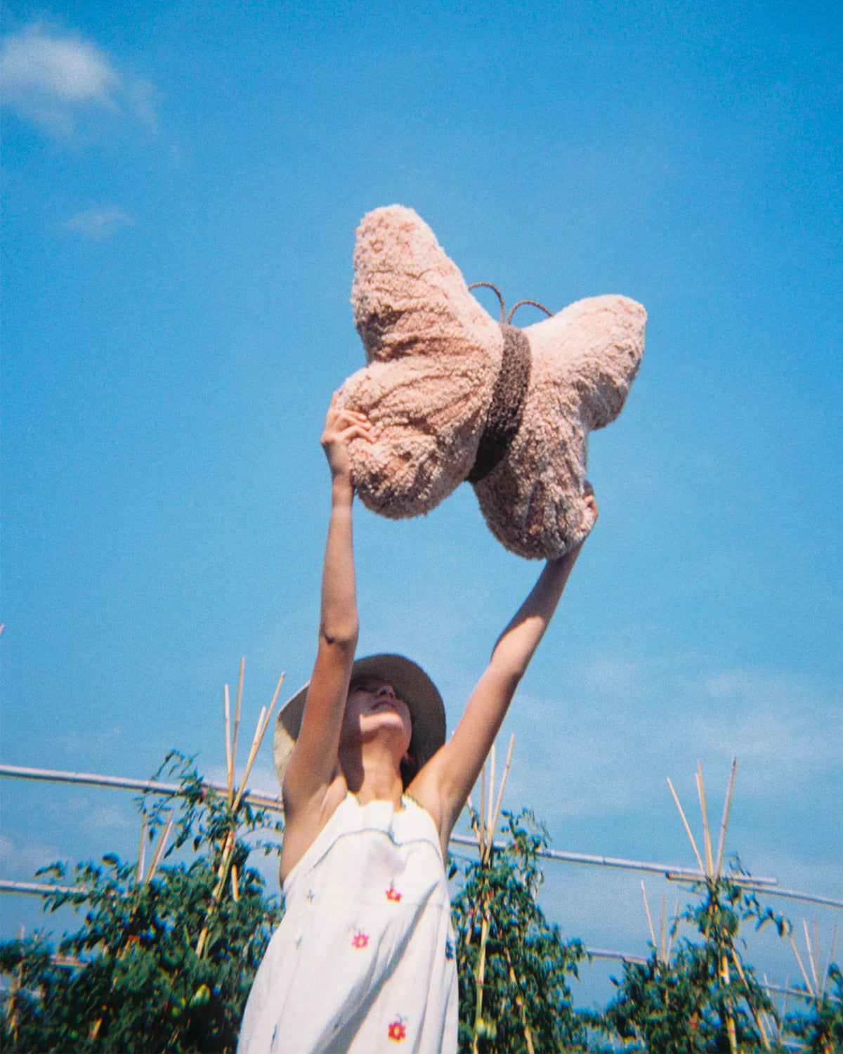 Cuscino da terra in cotone Butterfly
