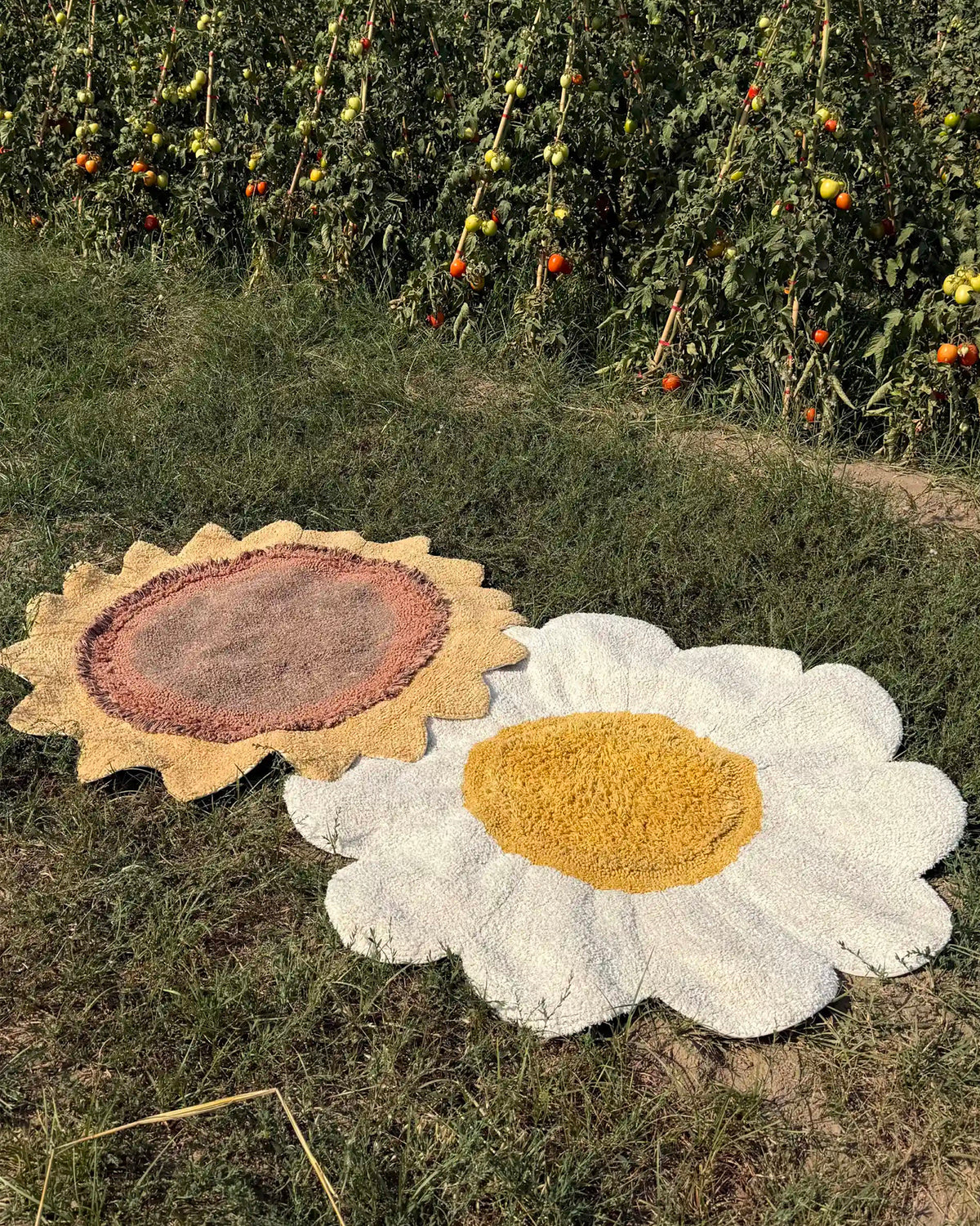 Tappeto lavabile in cotone sagomato White Daisy