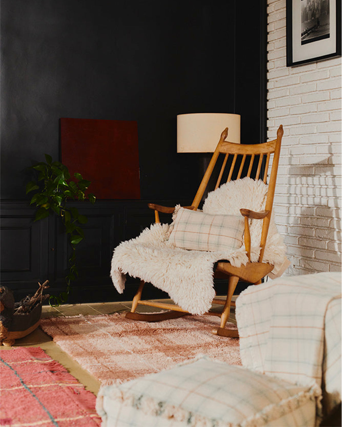 Coperta in cotone realizzata a mano Tartan
