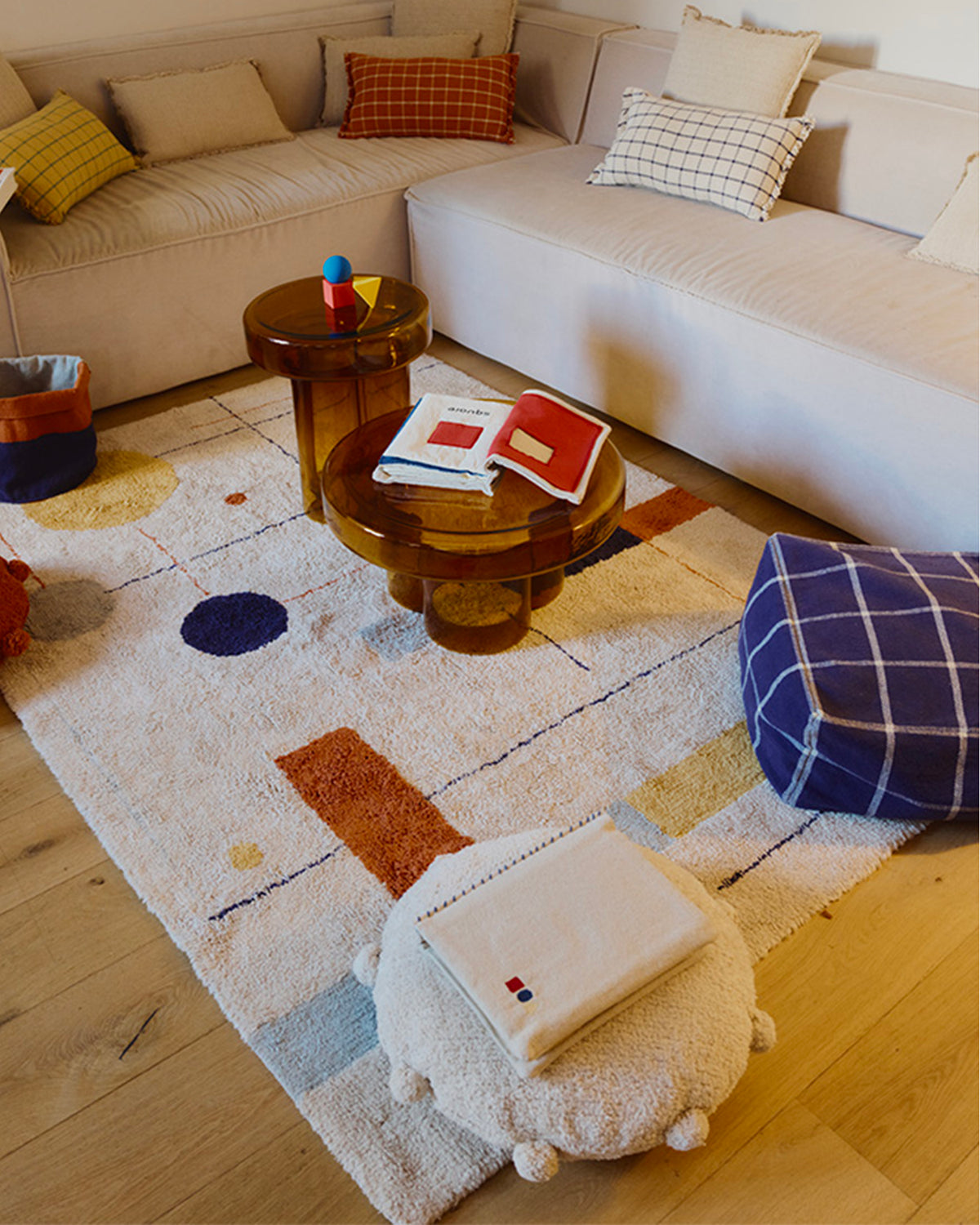 Tappeto lavabile in cotone Geometrical Shapes