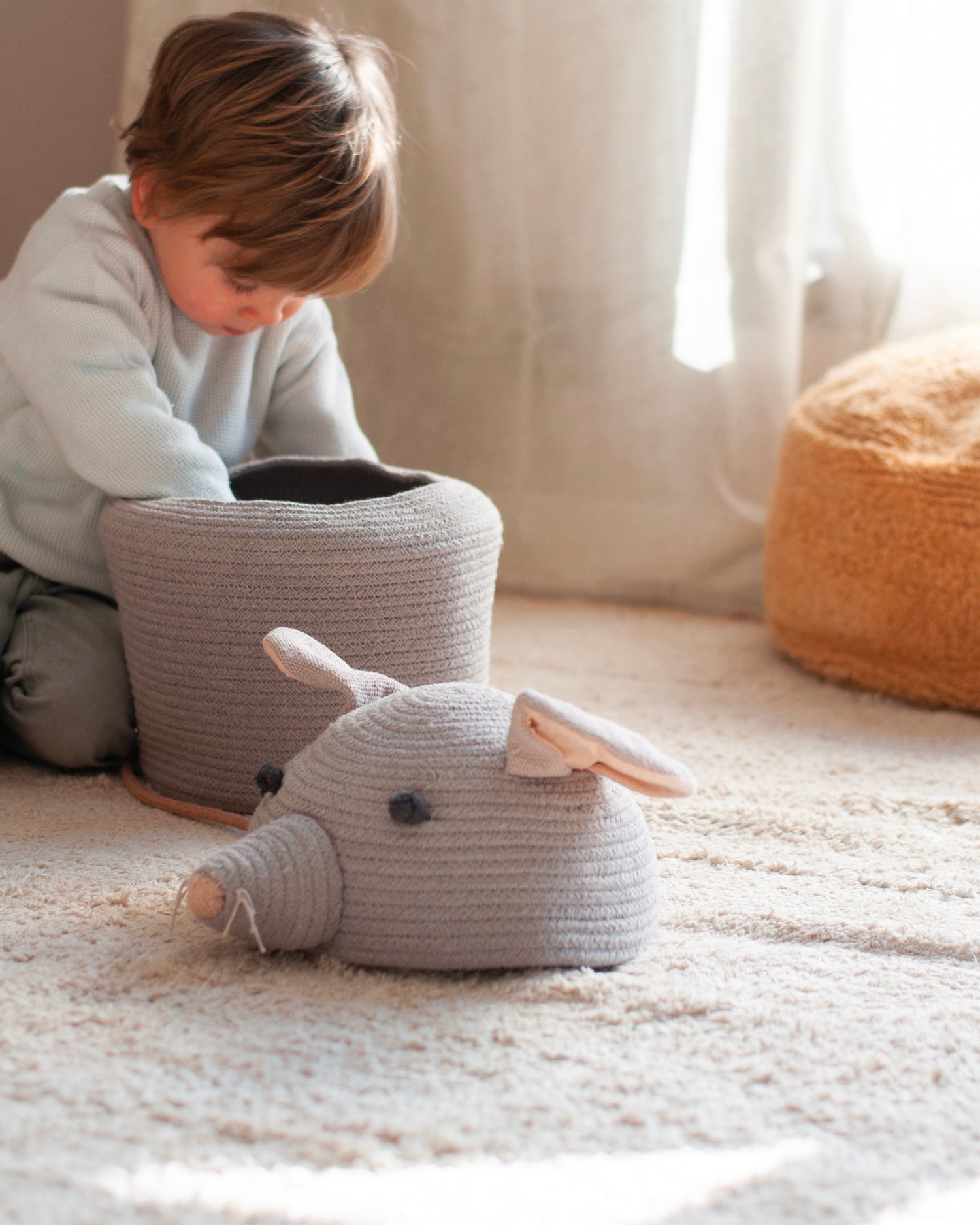 Cesto con coperchio realizzato a mano Renata the Rat