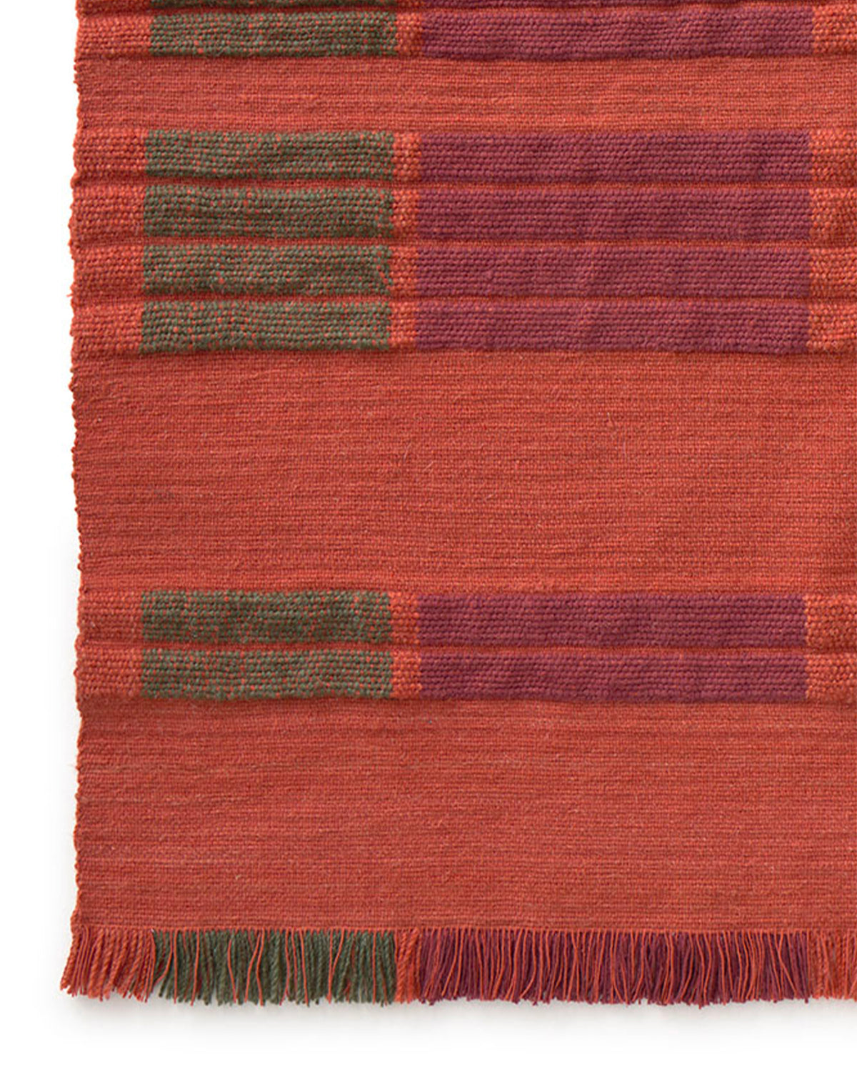 Tappeto in lana e cotone Handloom Columns