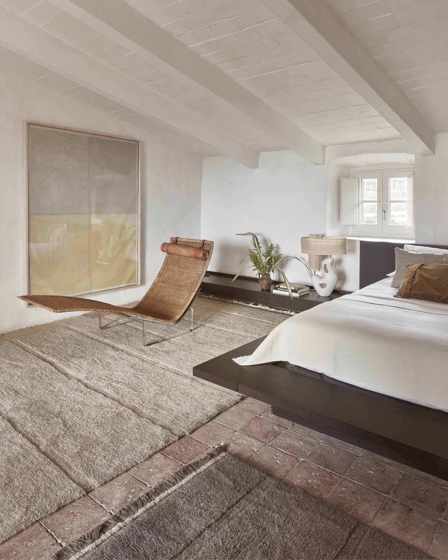 Tappeto lavabile in lana realizzato a mano Steppe