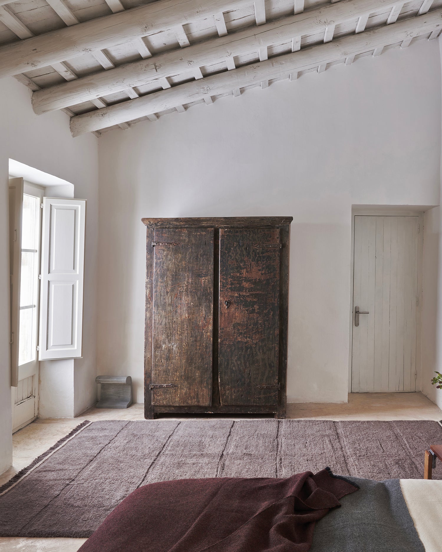 Tappeto lavabile in lana realizzato a mano Steppe