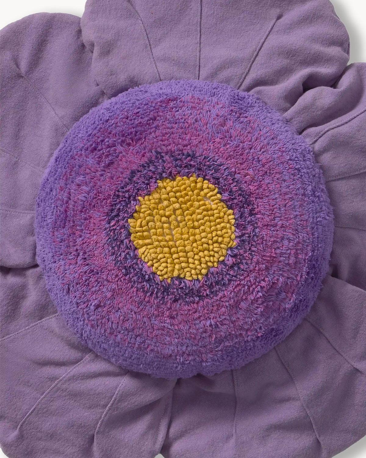 Cuscino da terra in cotone Purple Poppy