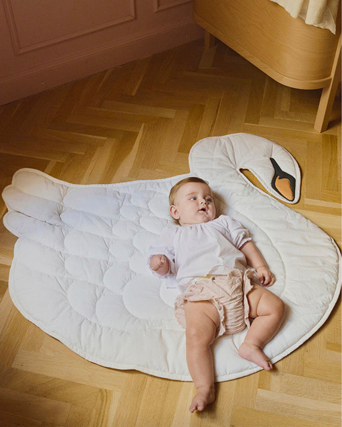Tappetino da gioco imbottito in cotone Swan