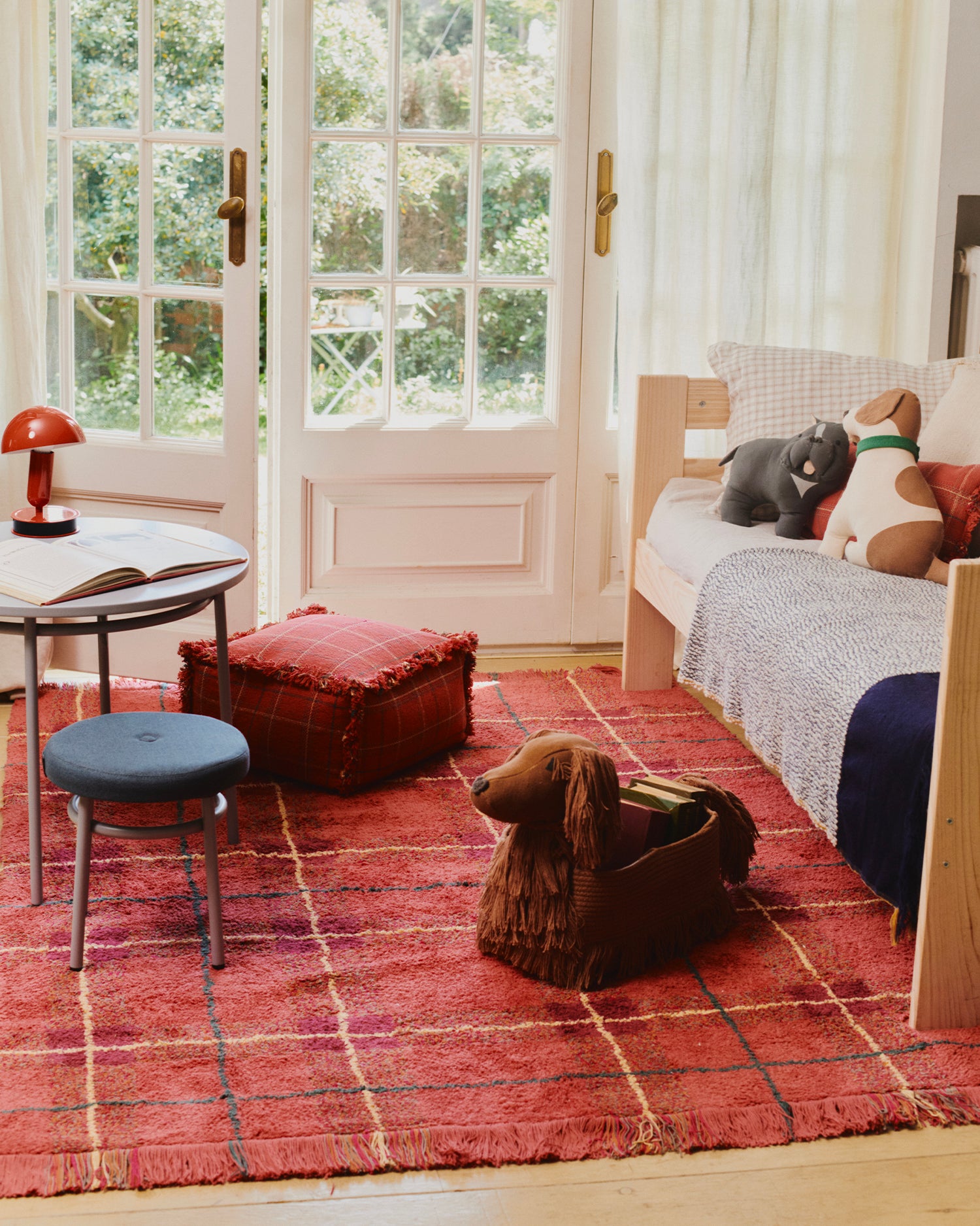 Tappeto lavabile in cotone realizzato a mano Tartan