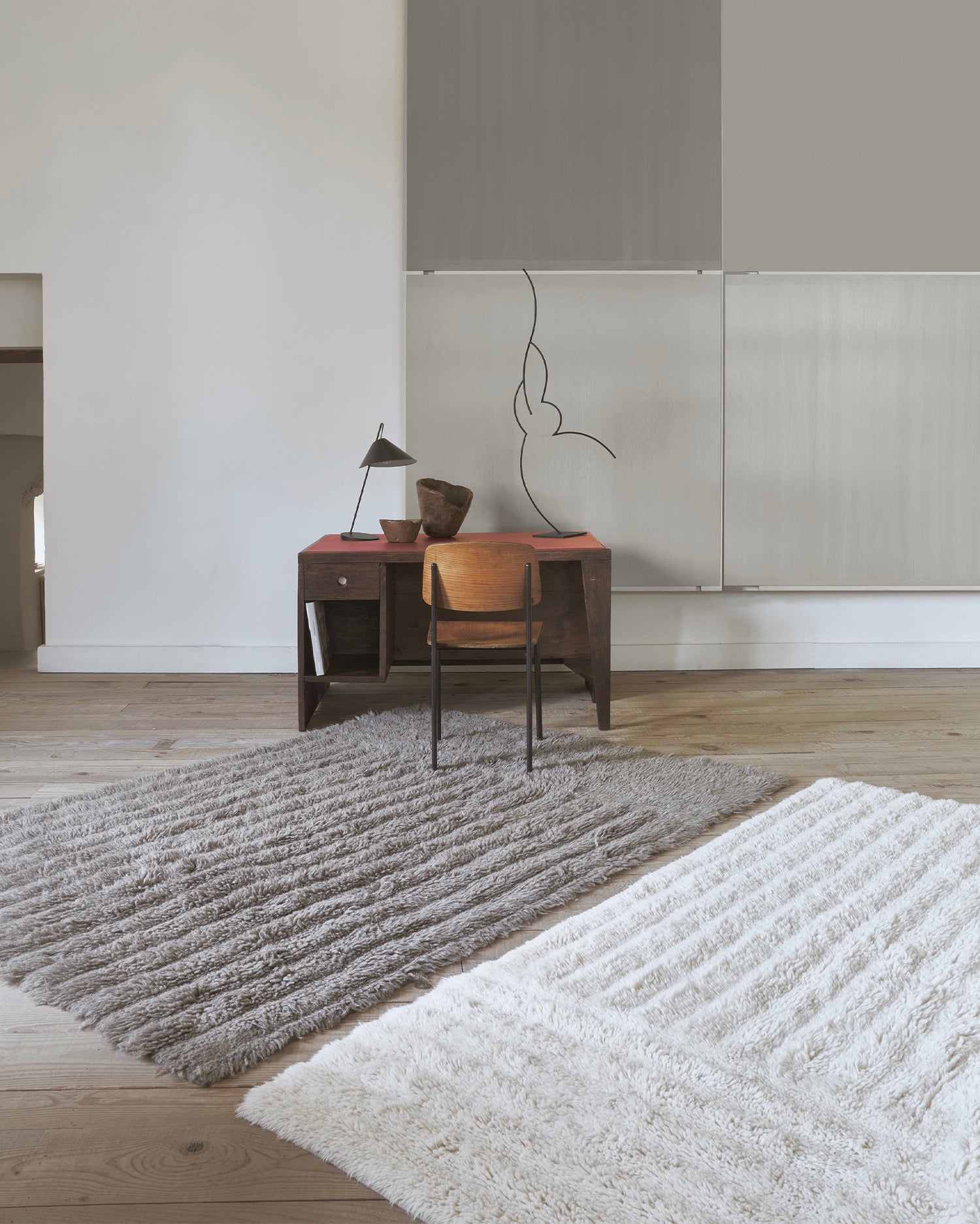 Tappeto lavabile in lana realizzato a mano Dunes