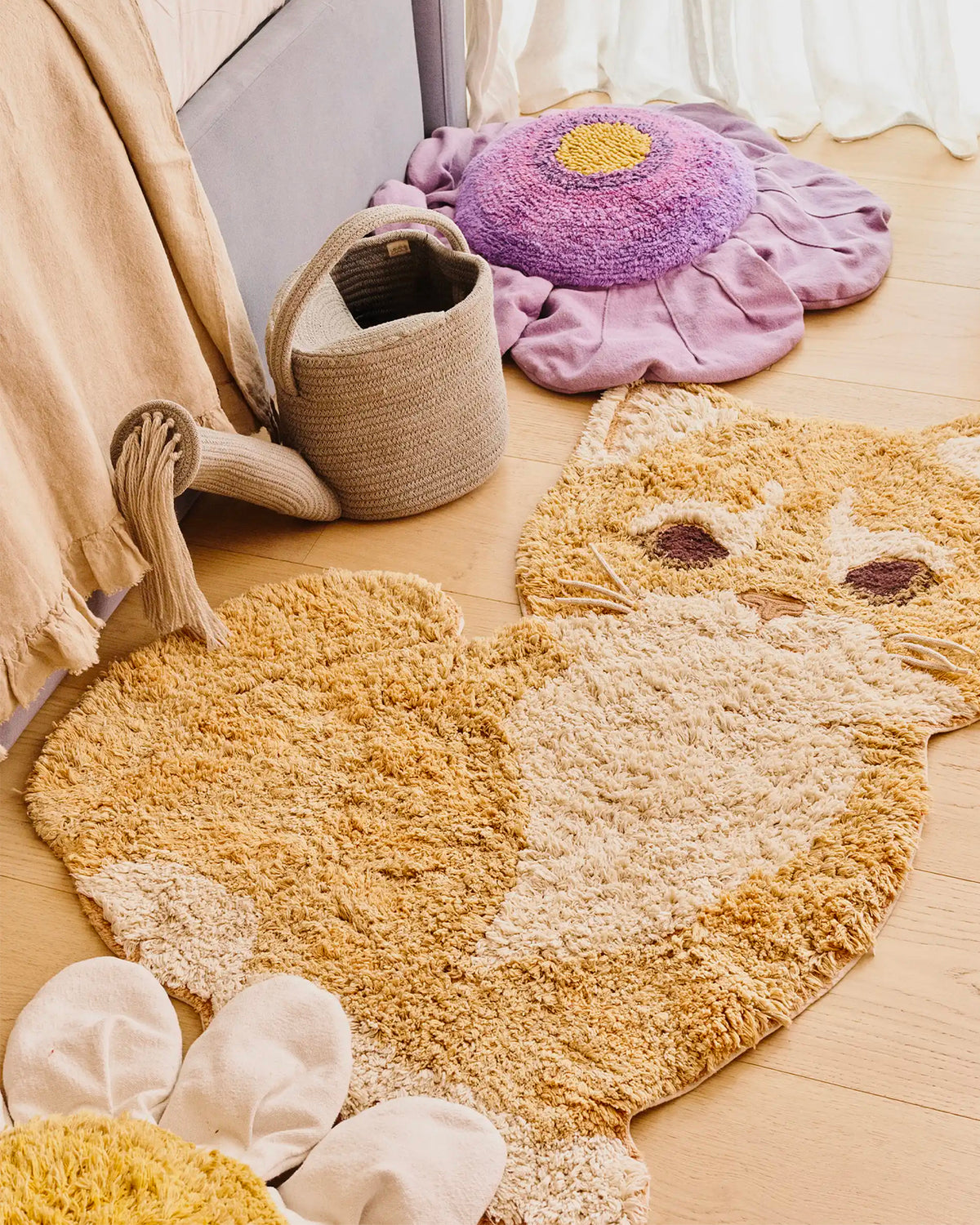 Tappeto lavabile in cotone sagomato Ginger the Cat
