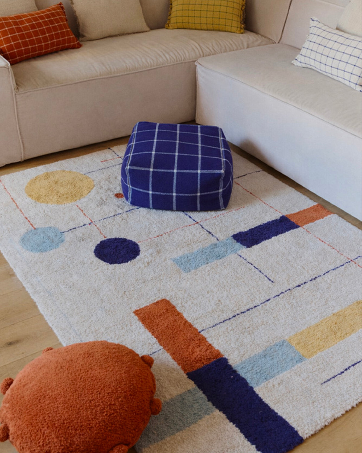 Tappeto lavabile in cotone Geometrical Shapes