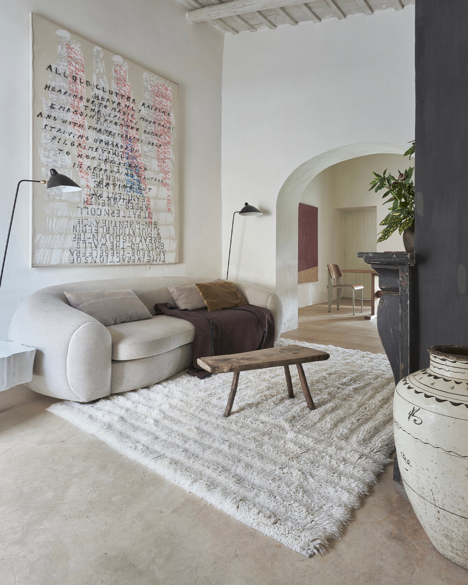 Tappeto lavabile in lana realizzato a mano Dunes