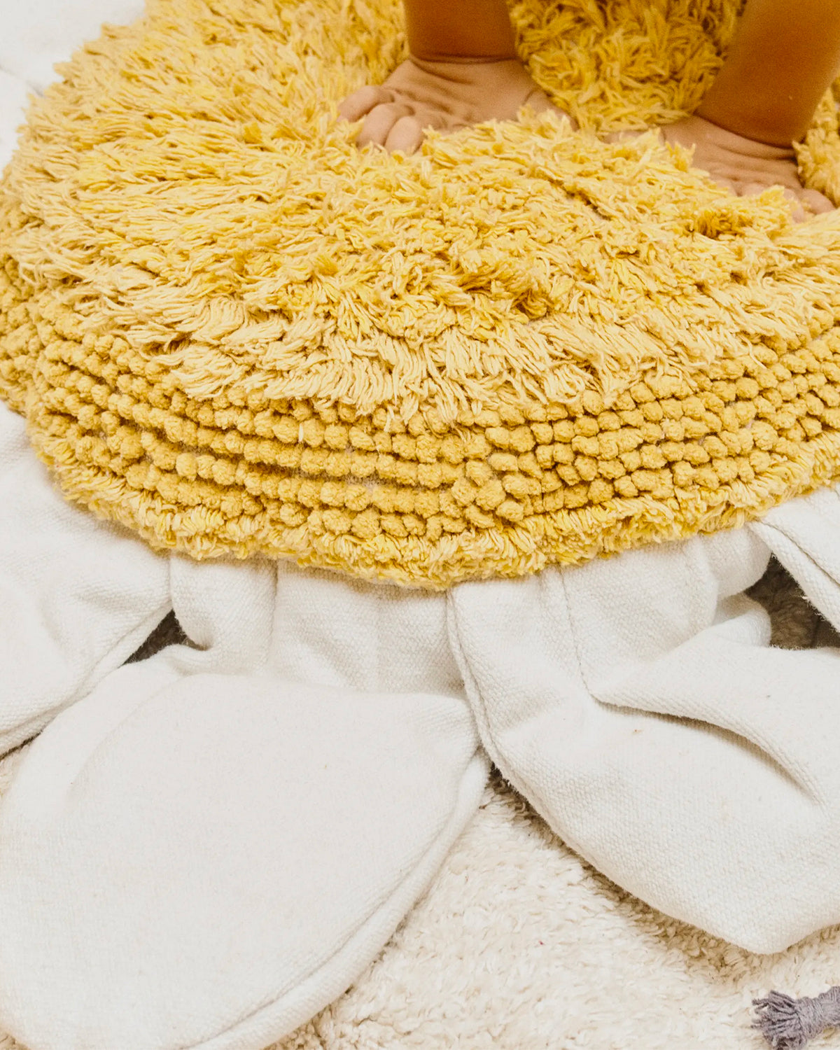 Cuscino da terra in cotone White Daisy