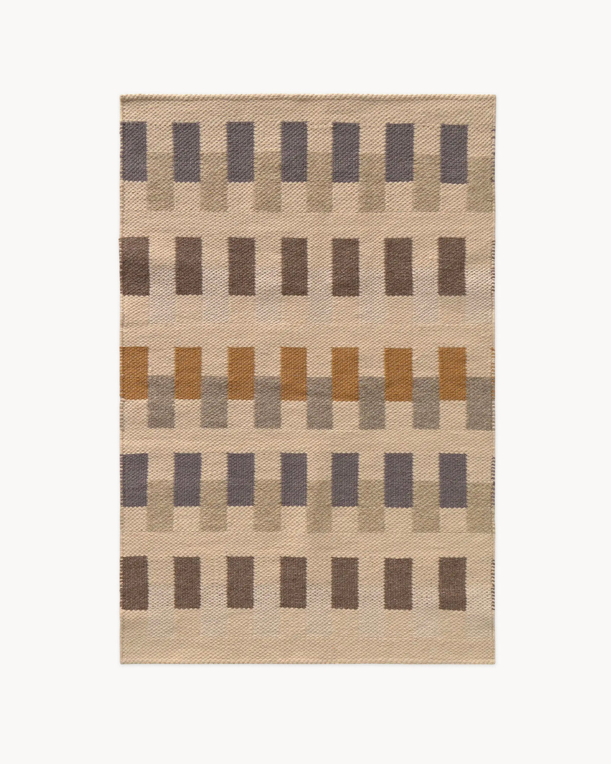 Tappeto handloom in lana e cotone Intersecting